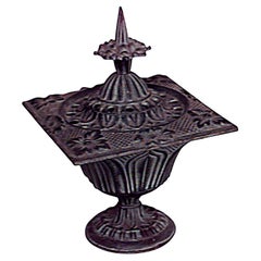 French Victorian Style Iron Urn with Top