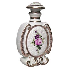 French Victorian Floral Porcelain Perfume Bottle