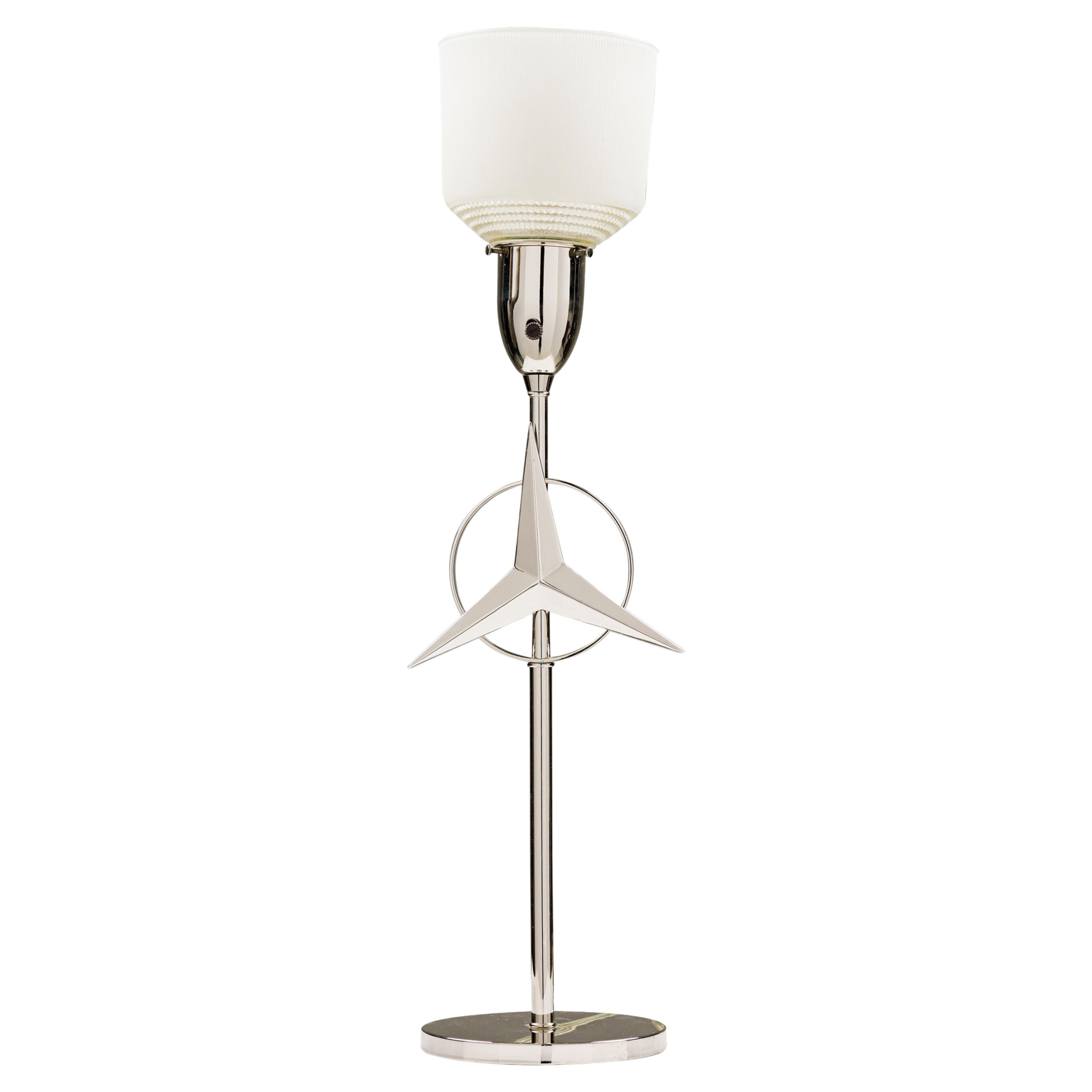 Continental Mid-Century Style Chrome Table Lamp with Starburst Design For Sale