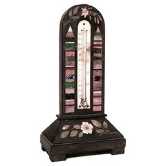 French Victorian Marble Thermometer