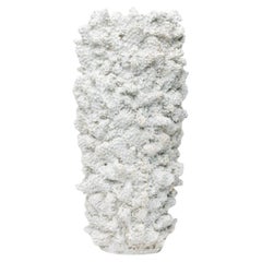 American Mid-Century Ceramic Vase, White Coral Form, Decorative Object