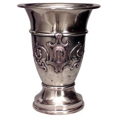 Italian Renaissance Style Brass Urn, Scroll & Medallion Design, Italy
