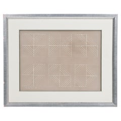 Mon Levinson Op Art Lithograph, Framed Screen Print, 20th Century USA