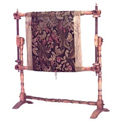American Victorian Maple Loom with Weaving