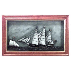 Placca da parete con diorama inglese della nave Clipper