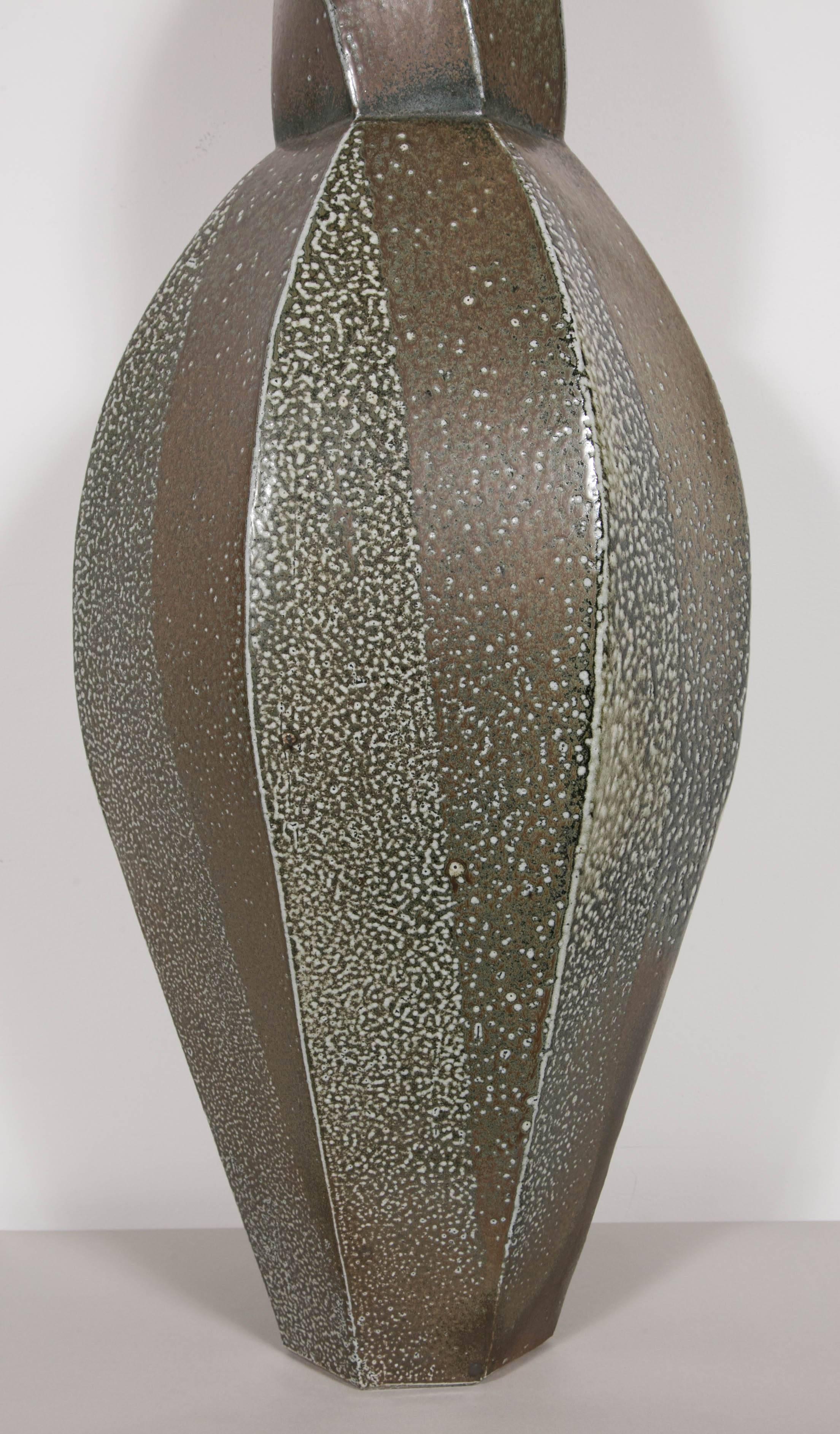 Contemporary Important Vase in Danish Glazed Ceramic