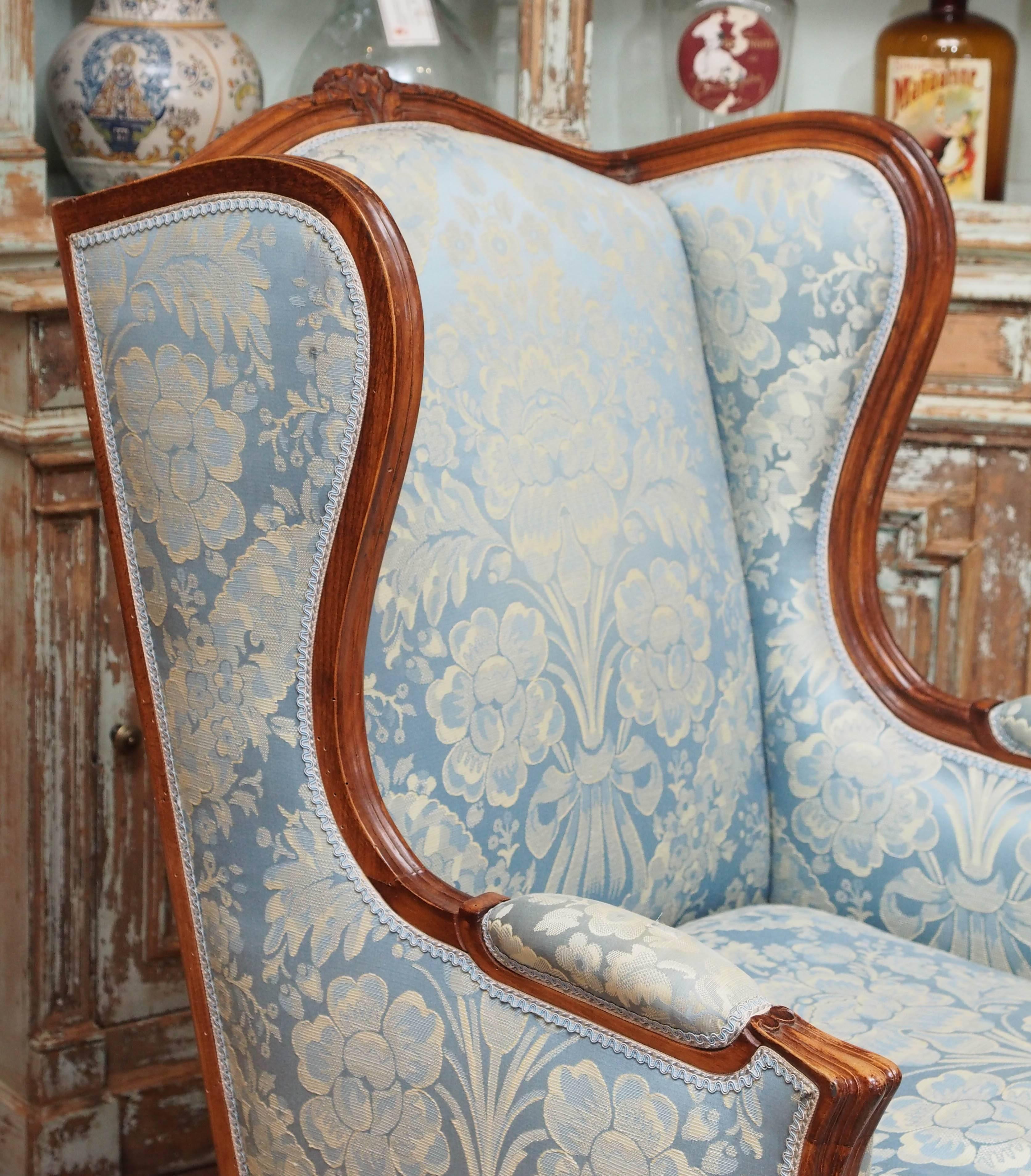 Pair of 19th Century French Louis XV Style Bergere Chairs 2