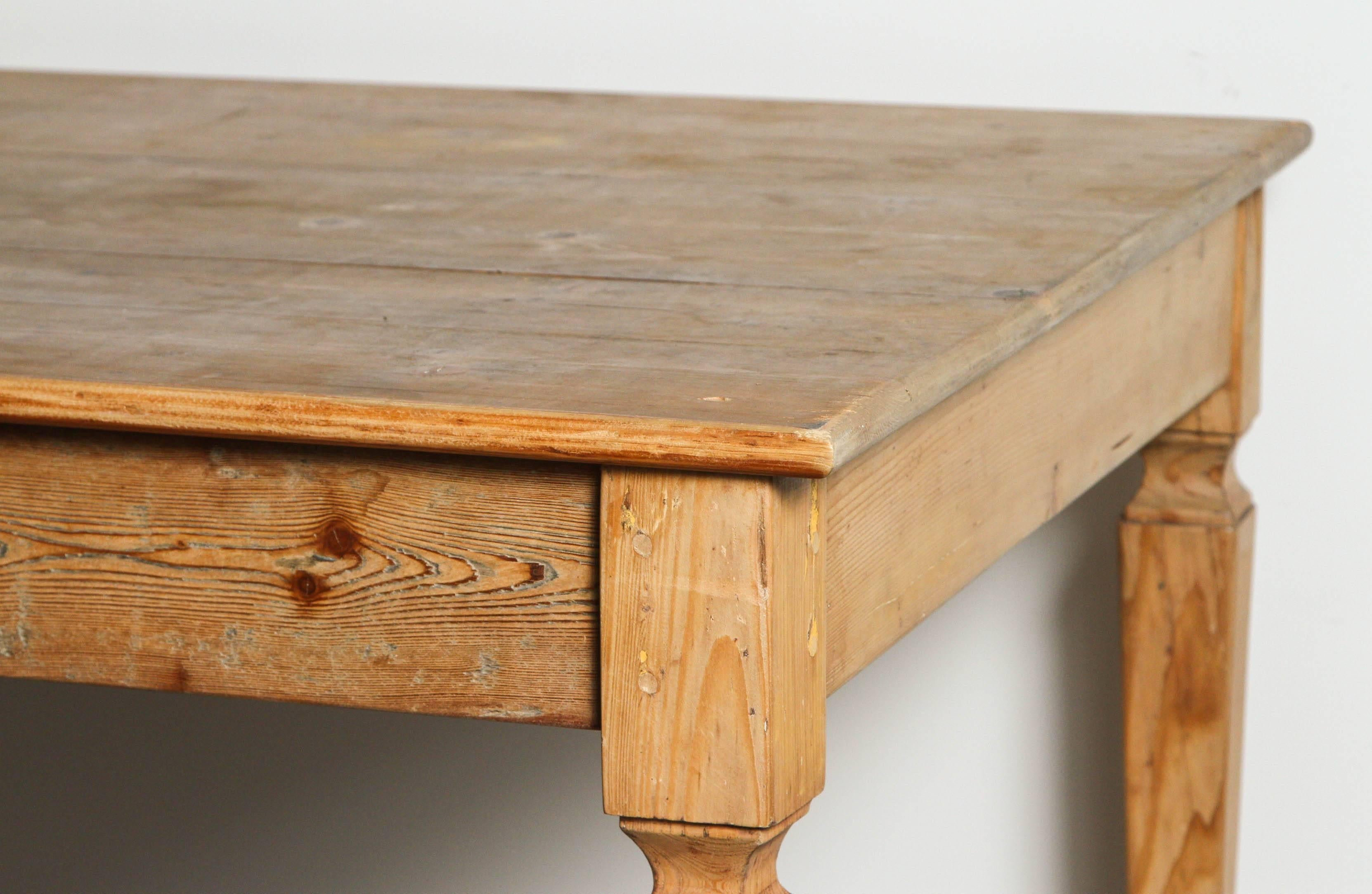 Rustic Italian Pine Farm Table at 1stDibs