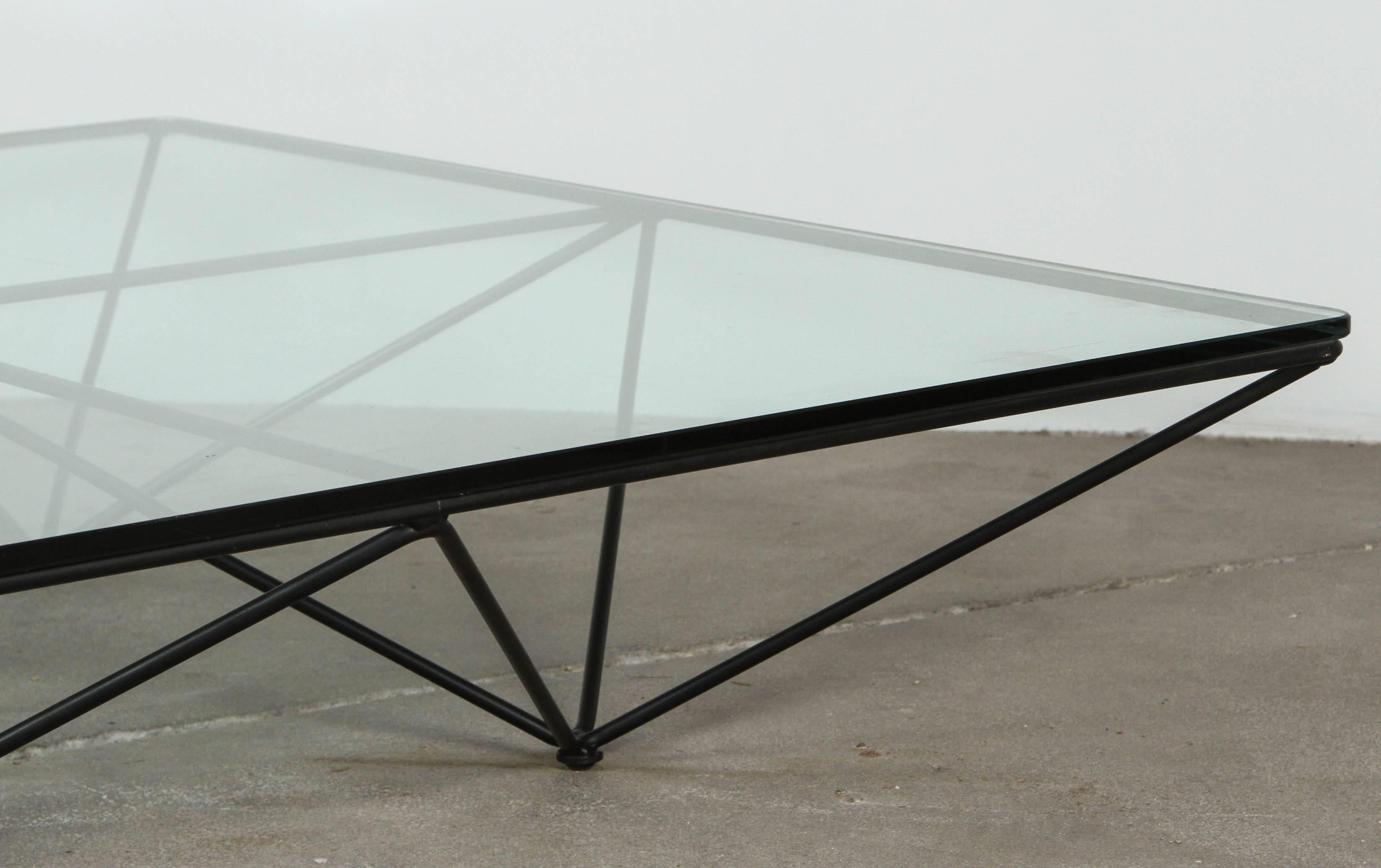 Italian Metal and Glass Coffee Table by Paolo Piva for B&B, Italia 2