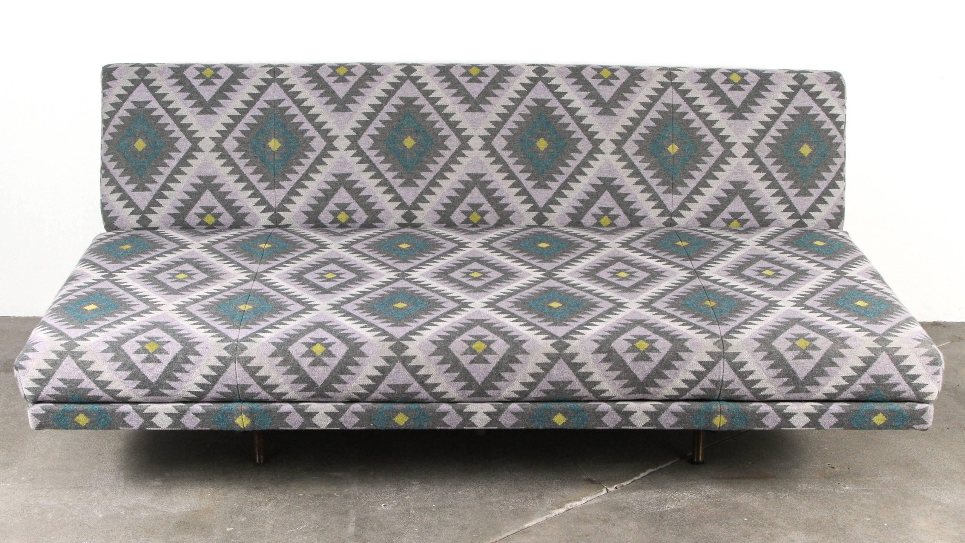 Mid-Century Modern Marco Zanuso Sofa Upholstered in Marvic Fabric