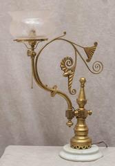 Aesthetic Victorian Converted Gas Newell Post Lamp