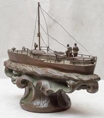American Bronze Racing Boat "Ilys" Winner of Many Races, circa 1900