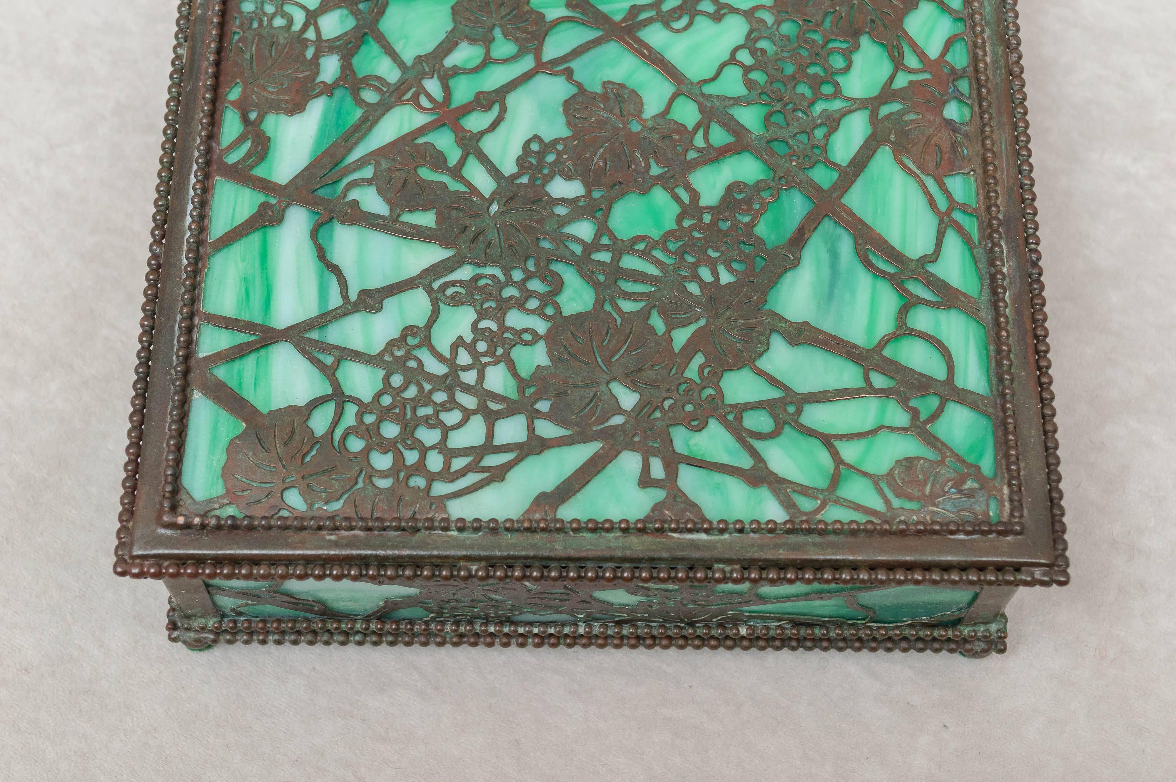 Art Nouveau Tiffany Studios Grapevine Pattern Box