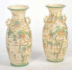 Pair of Antique Satsuma Vases