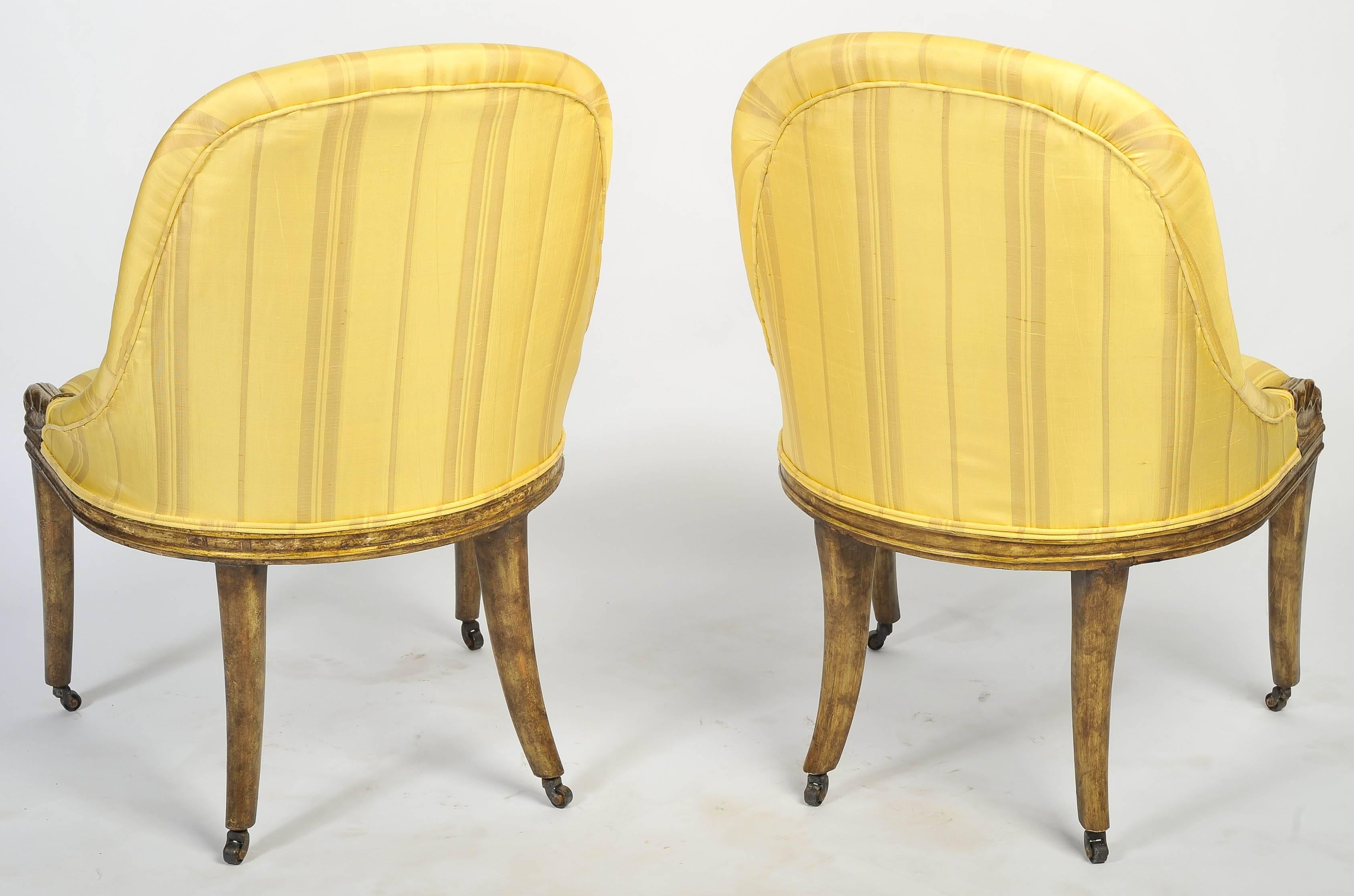English Pair of Regency Side Chairs For Sale