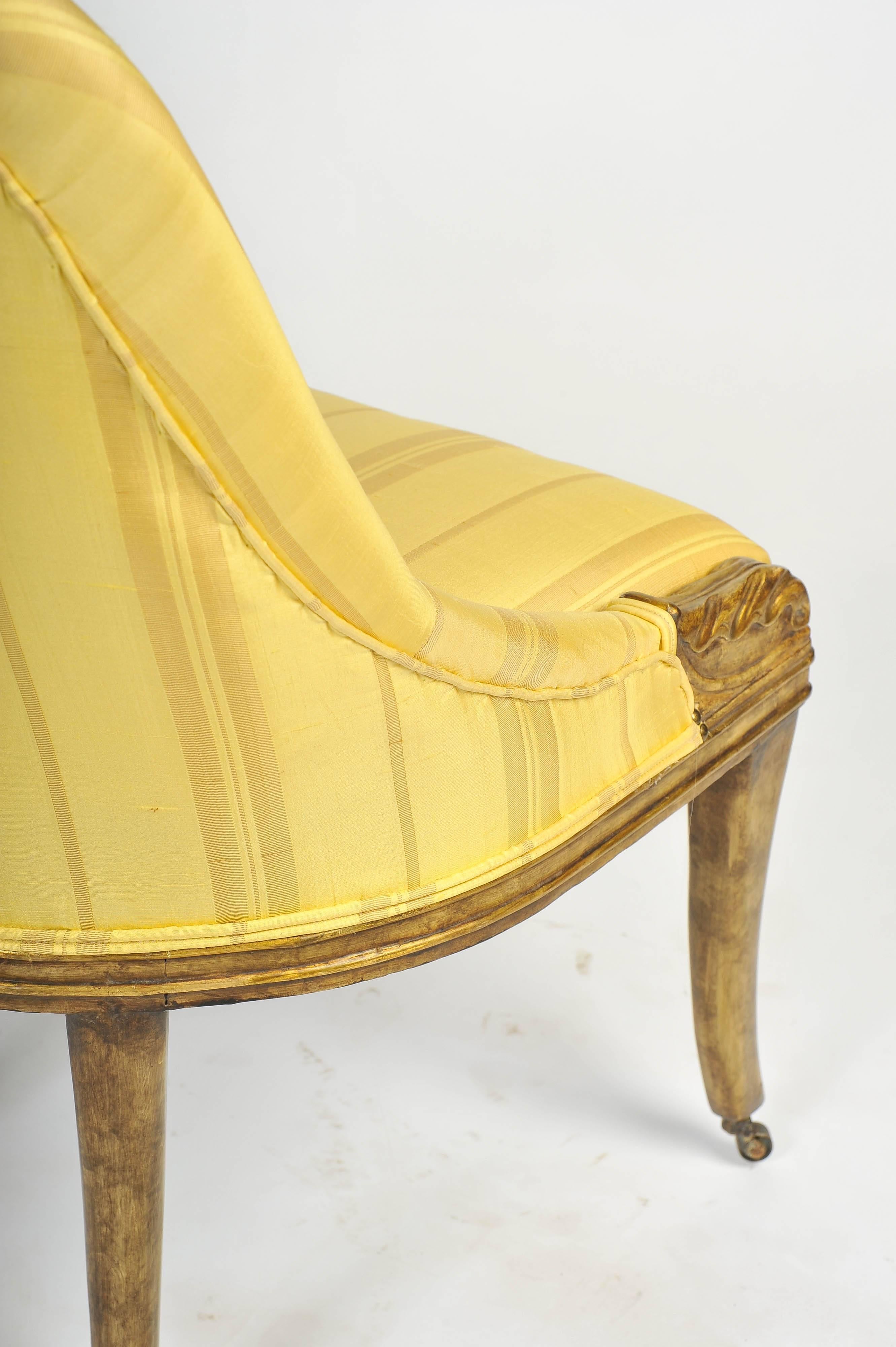 Lacquer Pair of Regency Side Chairs For Sale