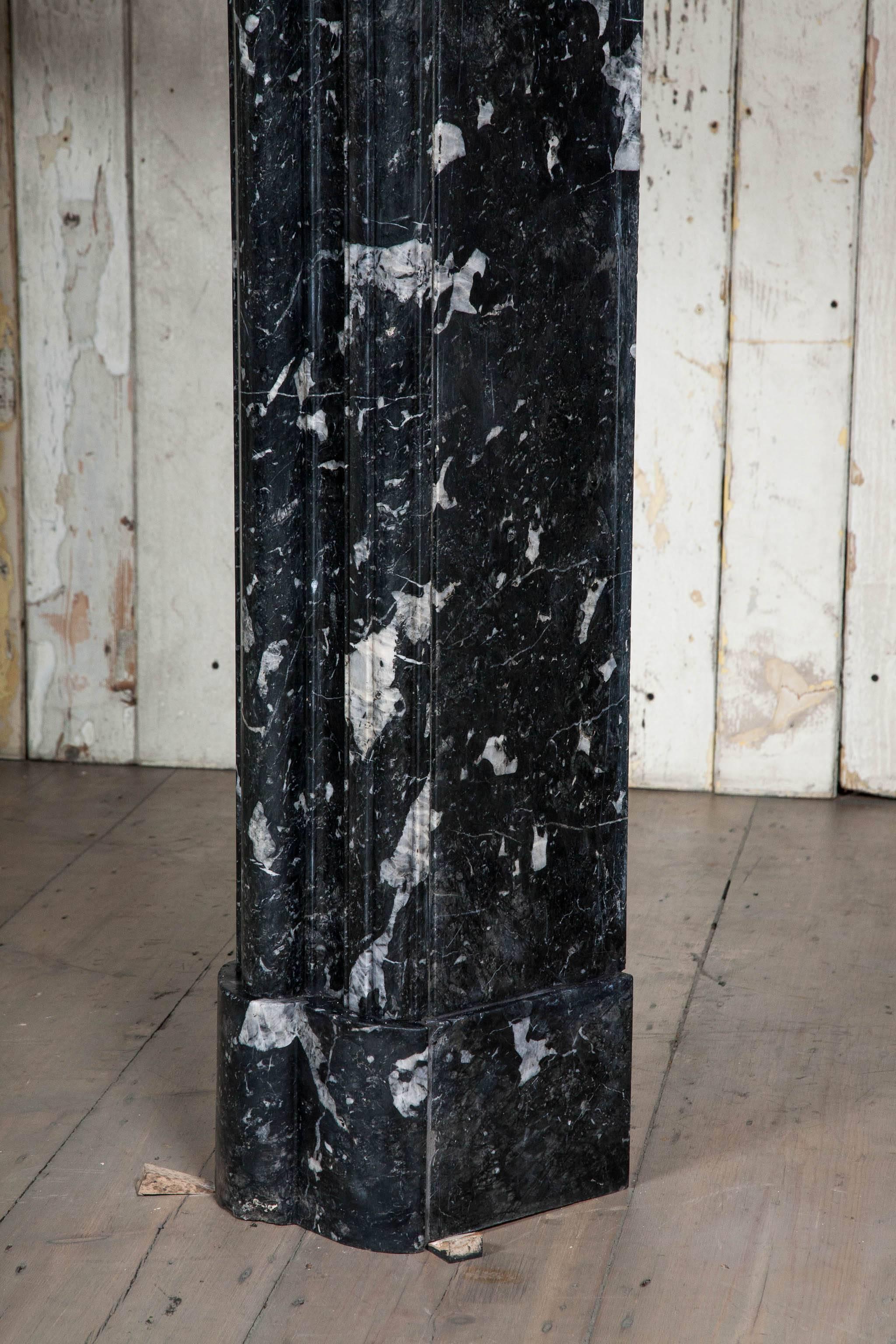 Antique Black Marble Bolection Fire Surround For Sale 2