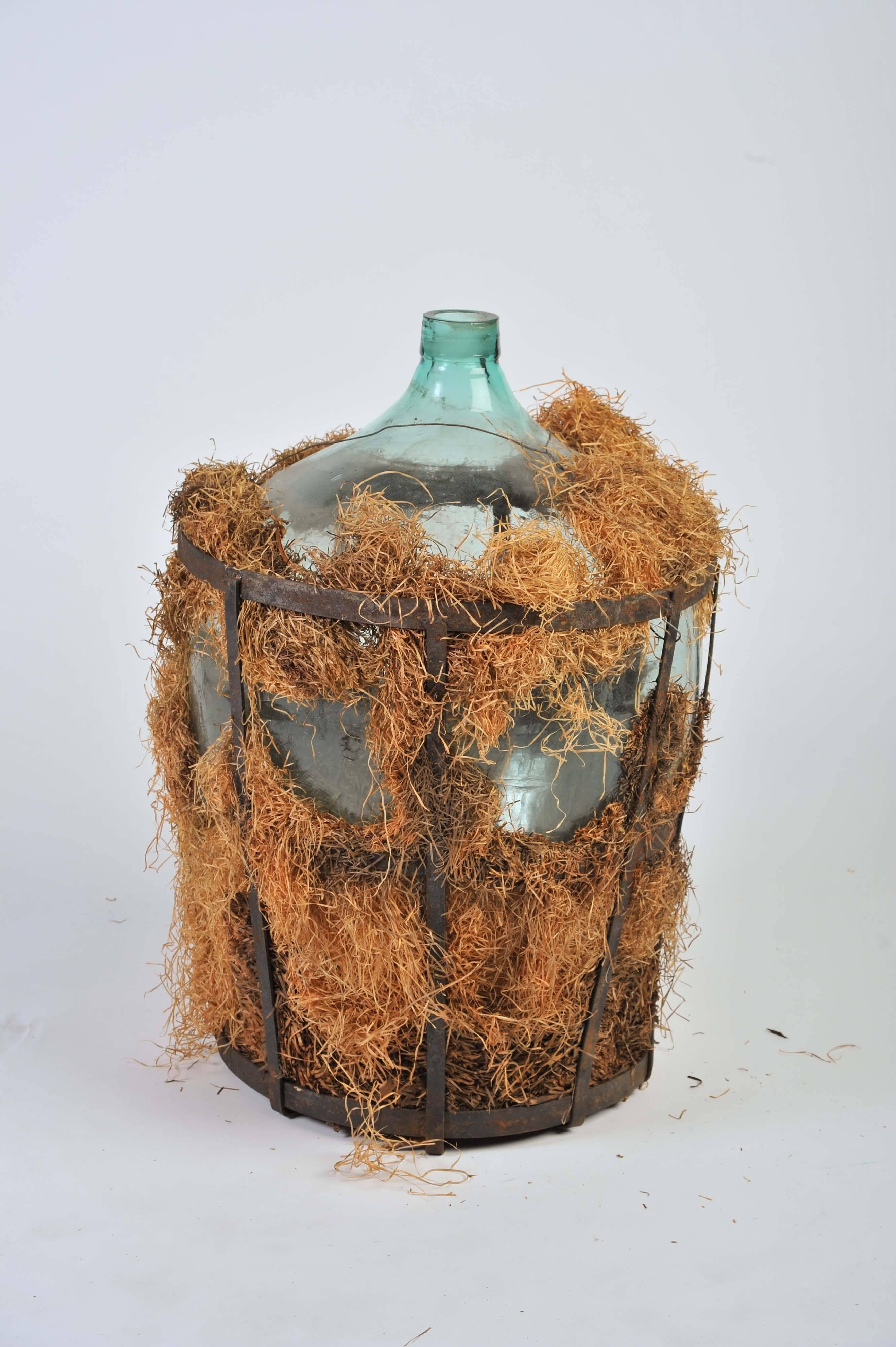 Rustic Early 19th Century Demijohn Glass Bottles  For Sale
