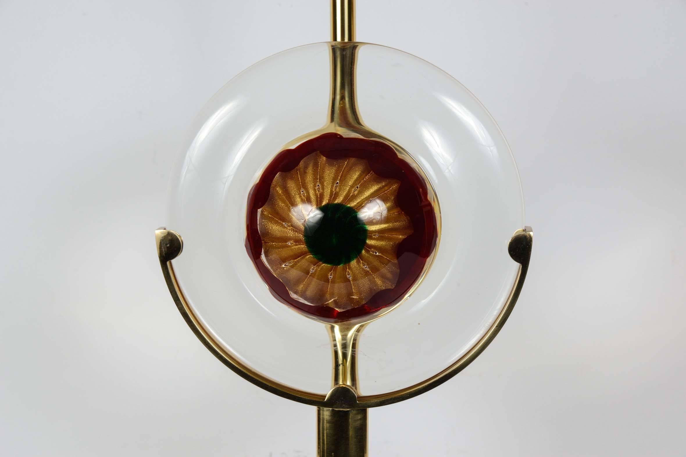 Italian Pair of Murano Glass Lamps by Gianluca Fontana For Sale