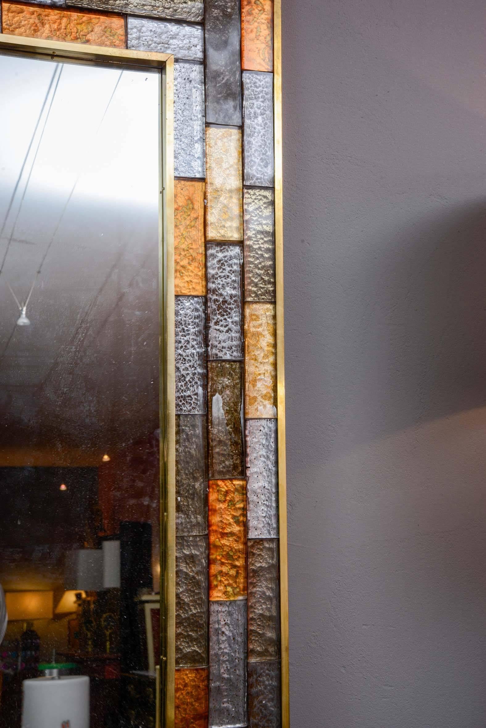 Contemporary Murano Glass Mirror For Sale