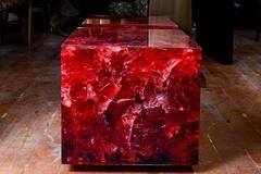 Paar Beistelltische aus zerkleinertem Eisharz von Franco Gavagni