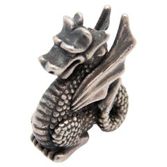Chinese dragon miniature in silver