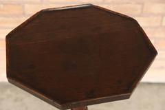 Antique 19th Century English Octagonal Oak Wine Table