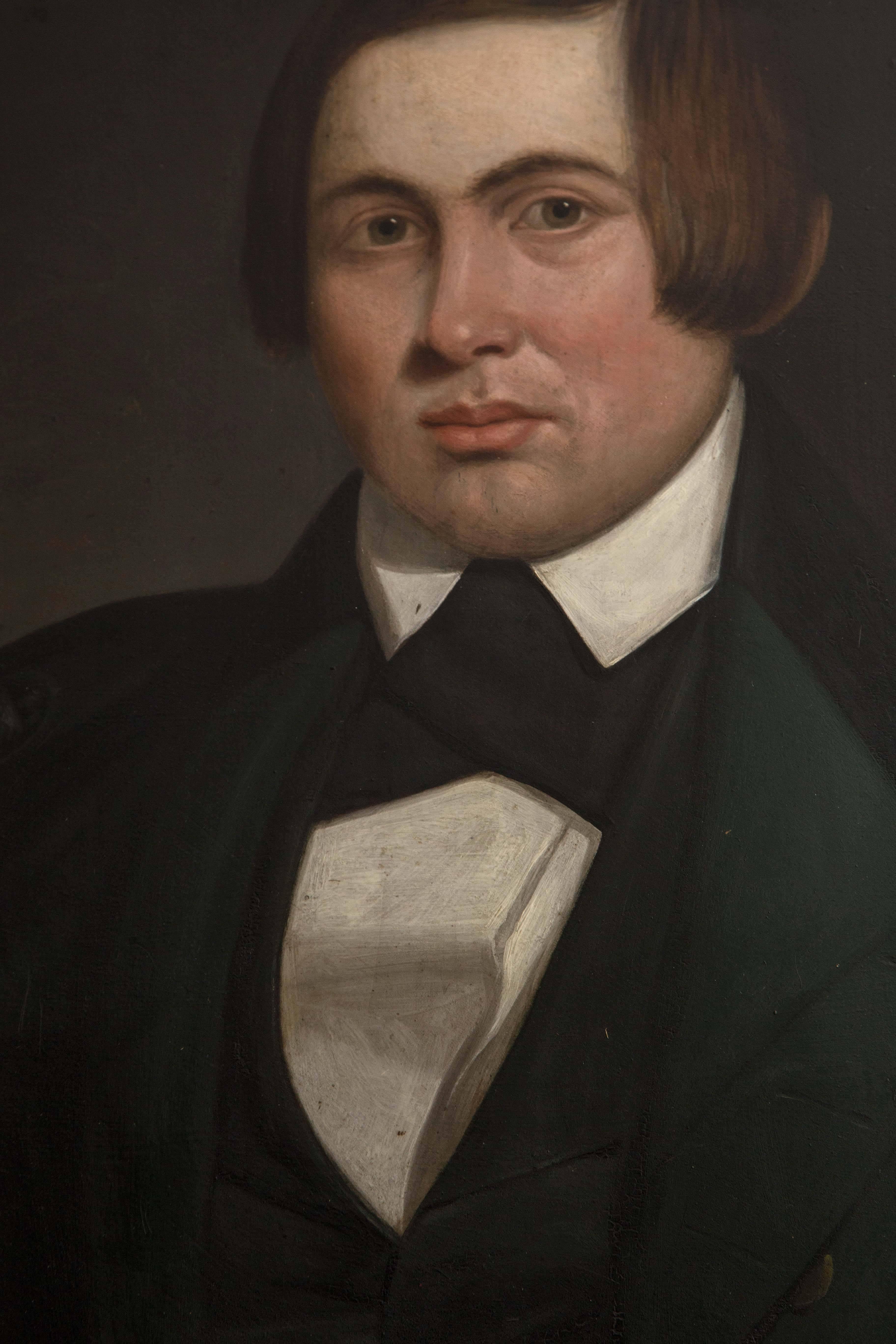 Canvas 19th Century American Portrait of a Gentleman by Lyman Emerson Cole