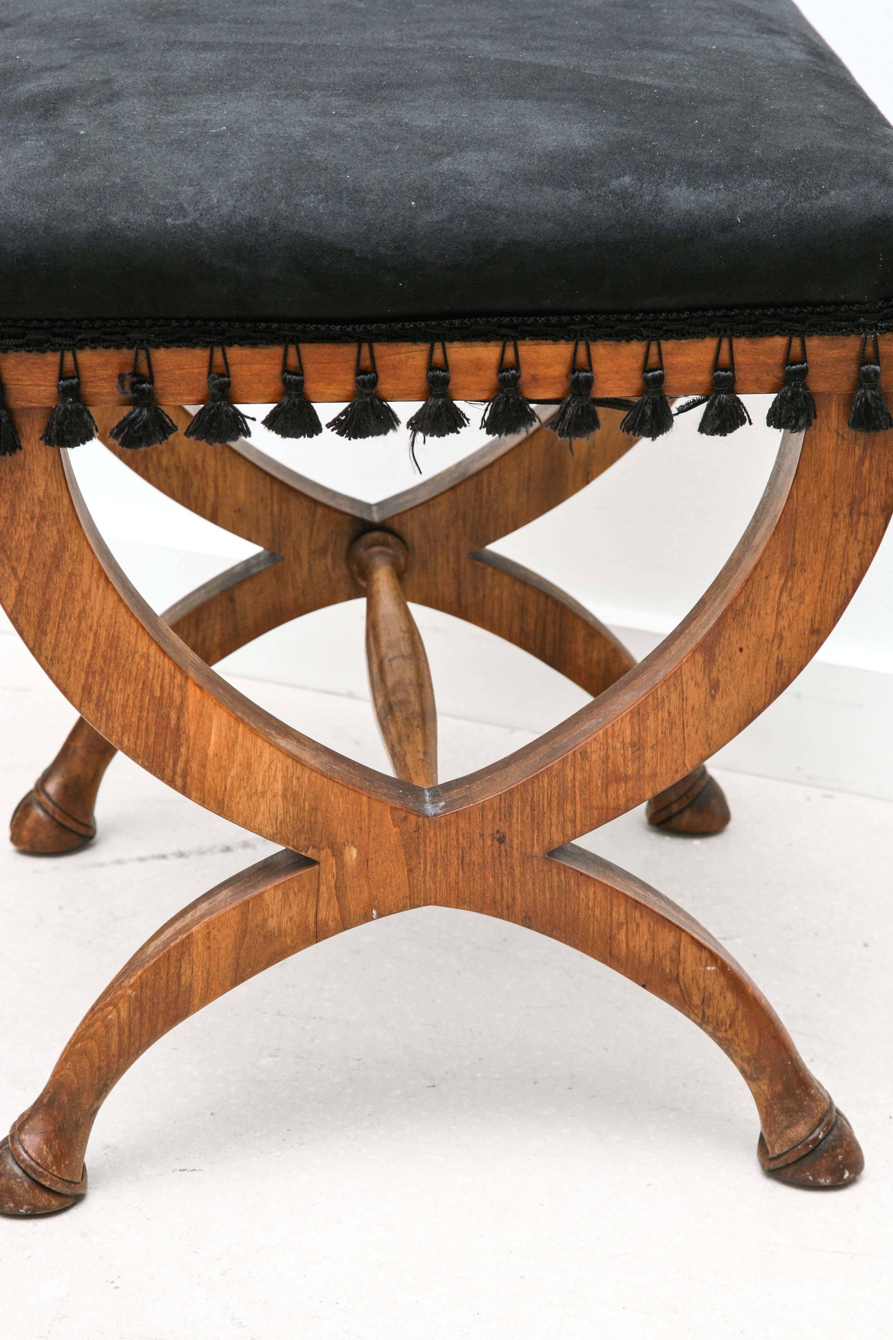 Wood Biedermeier Style Ottoman by Baker