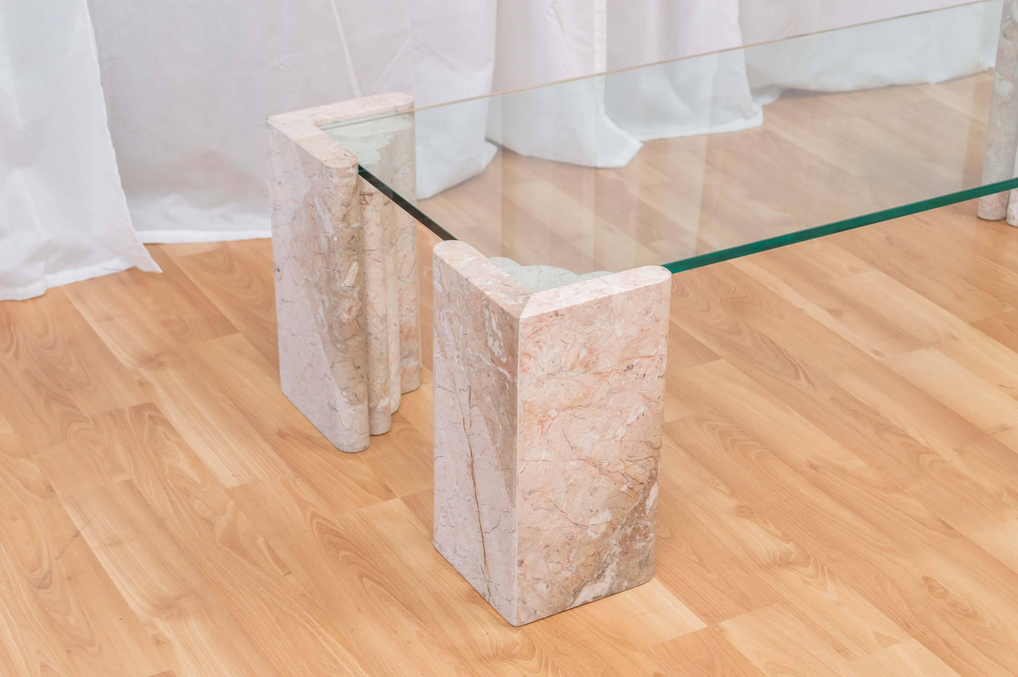 marble and glass coffee tables