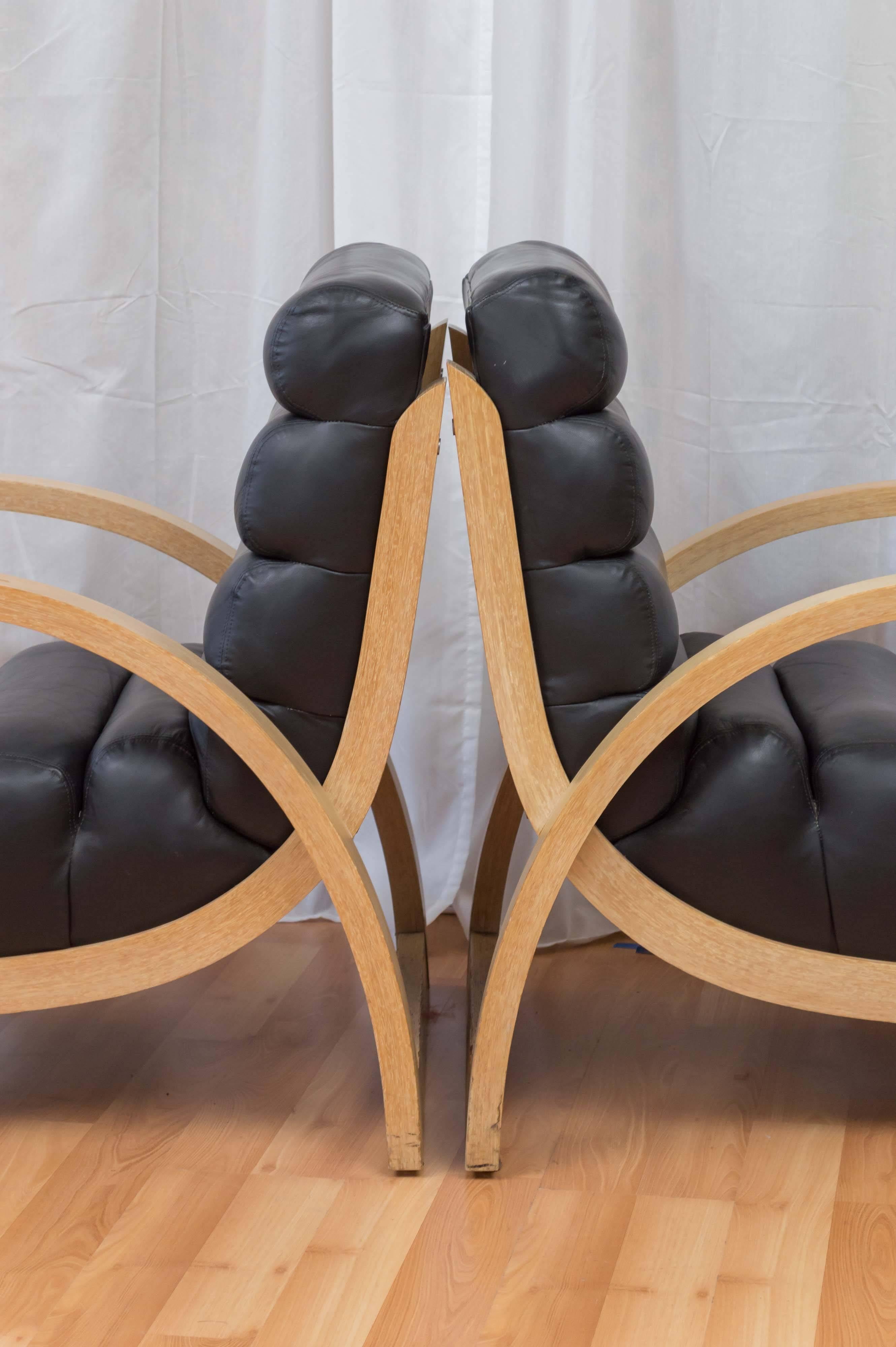 Modern Pair of Eclipse Club Chairs by Jay Spectre for Century *** Saturday Sale!
