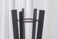 Pair of Sculptural and Tall Wrought Iron Plant Stands