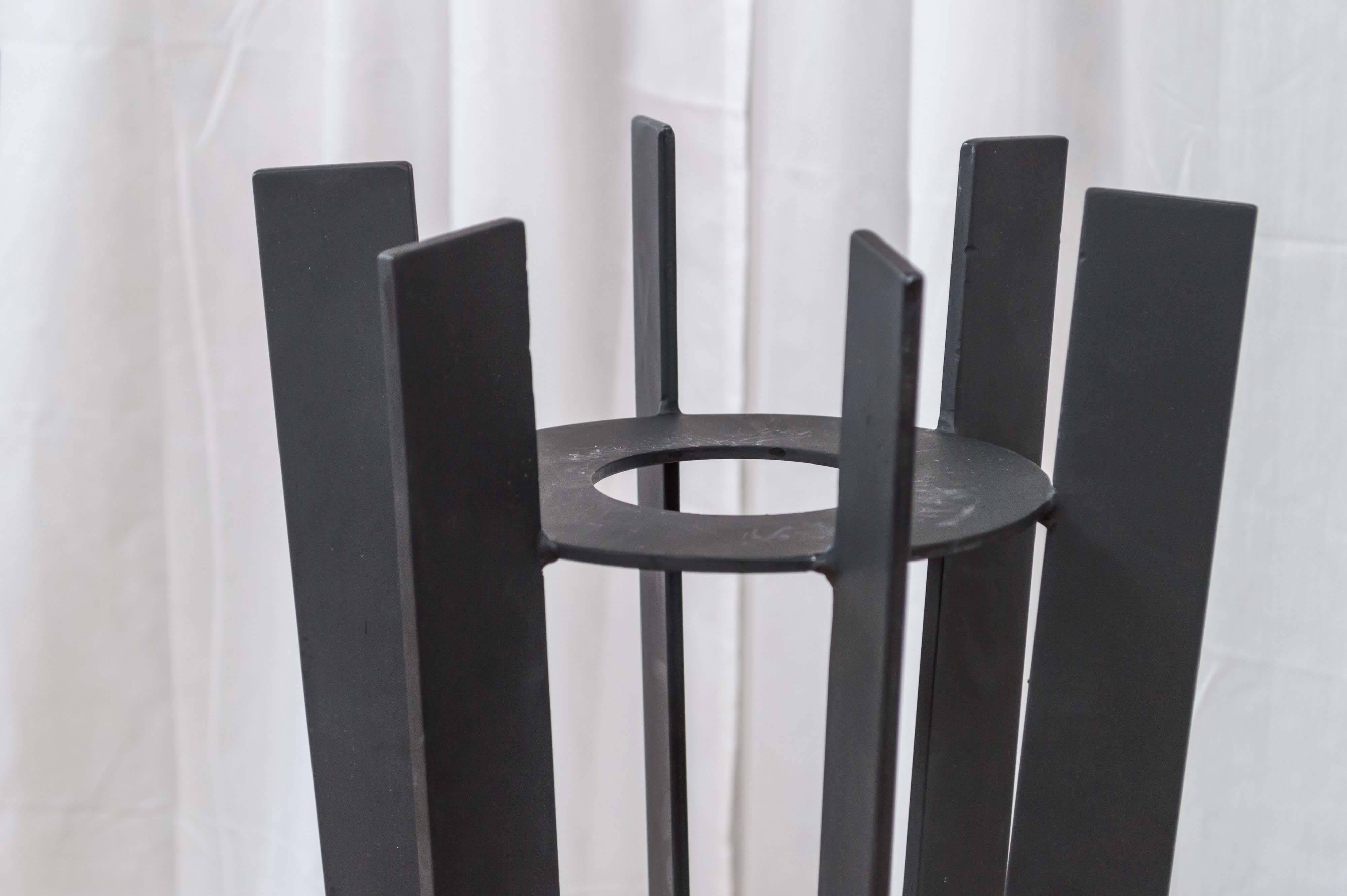 tall iron plant stand