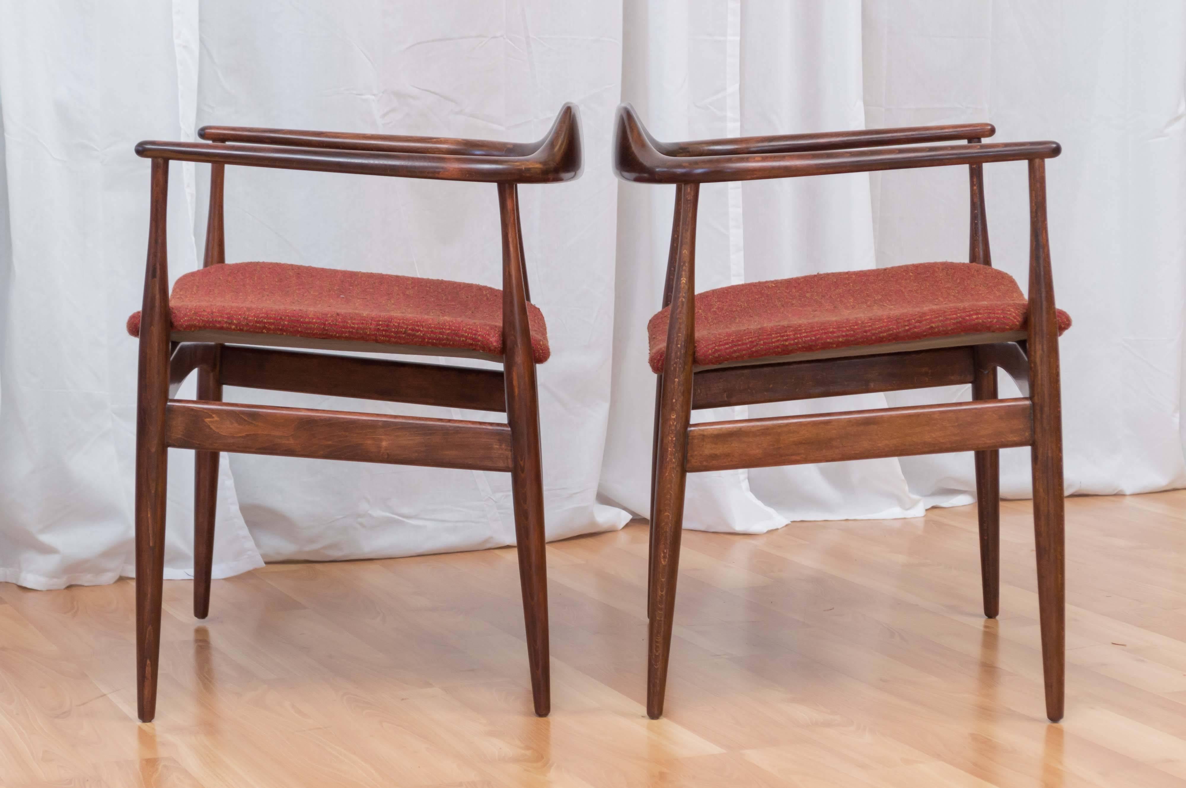 Scandinavian Modern Six-Piece Set of Dining Chairs by Ib Kofod-Larsen for Selig