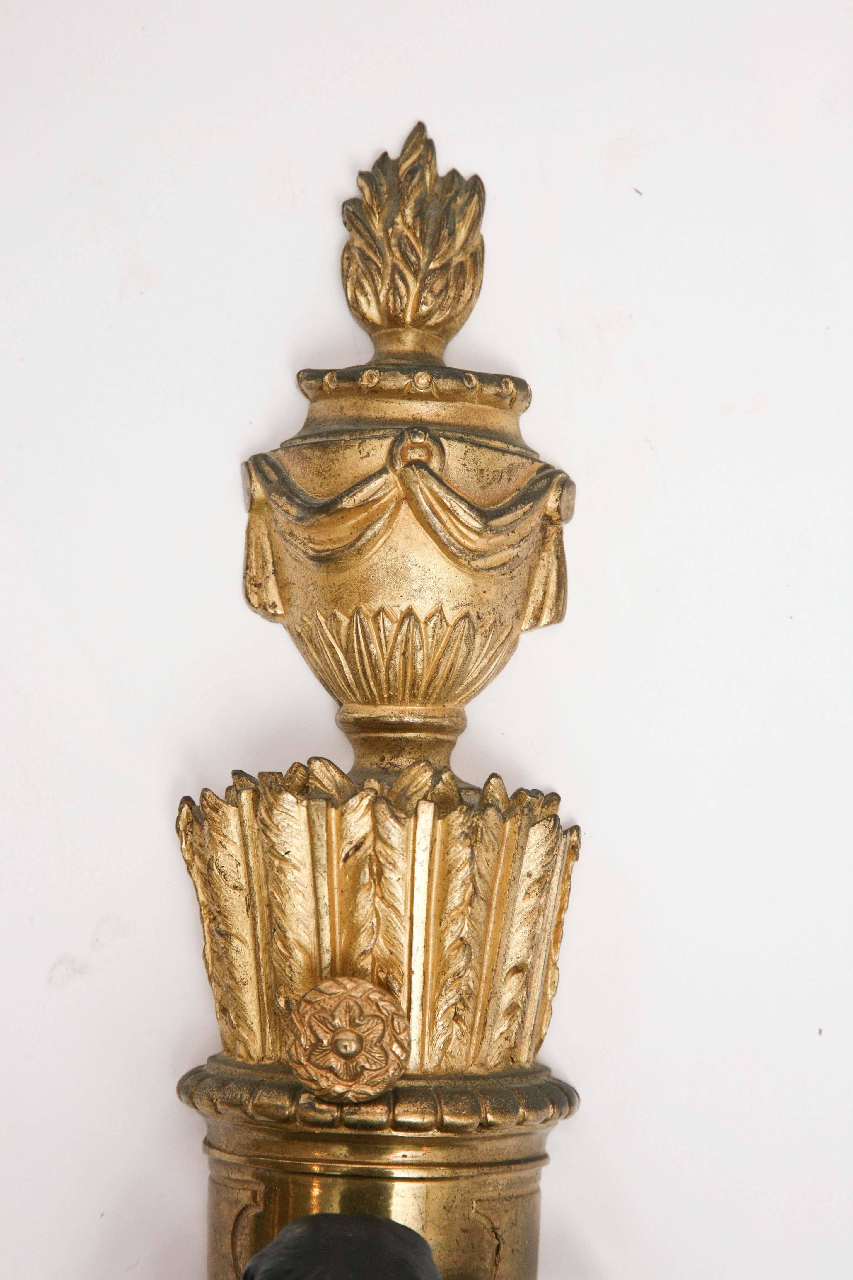 Fine Pair of 19th Century French Bronze Sconces 2