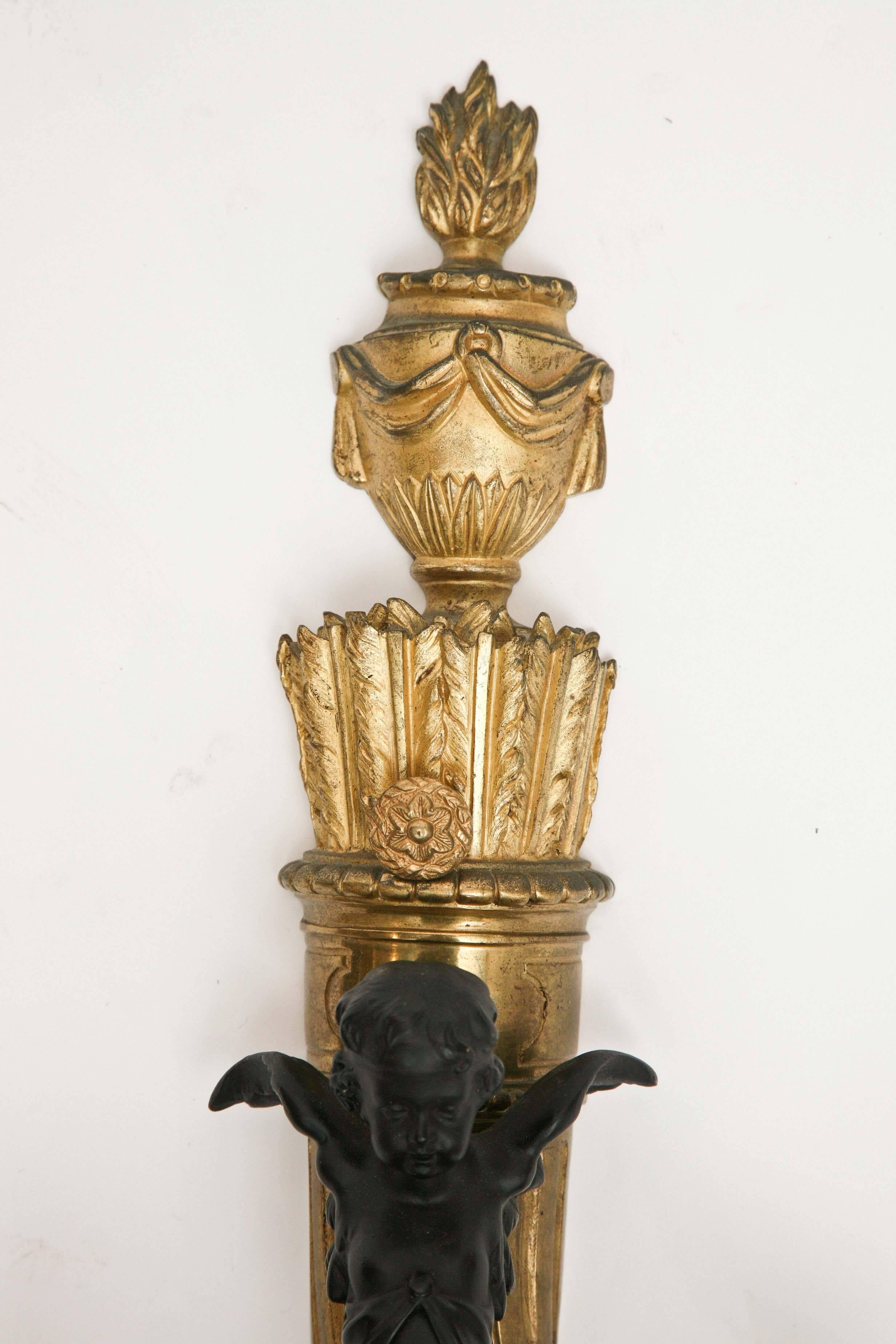 Fine Pair of 19th Century French Bronze Sconces 7