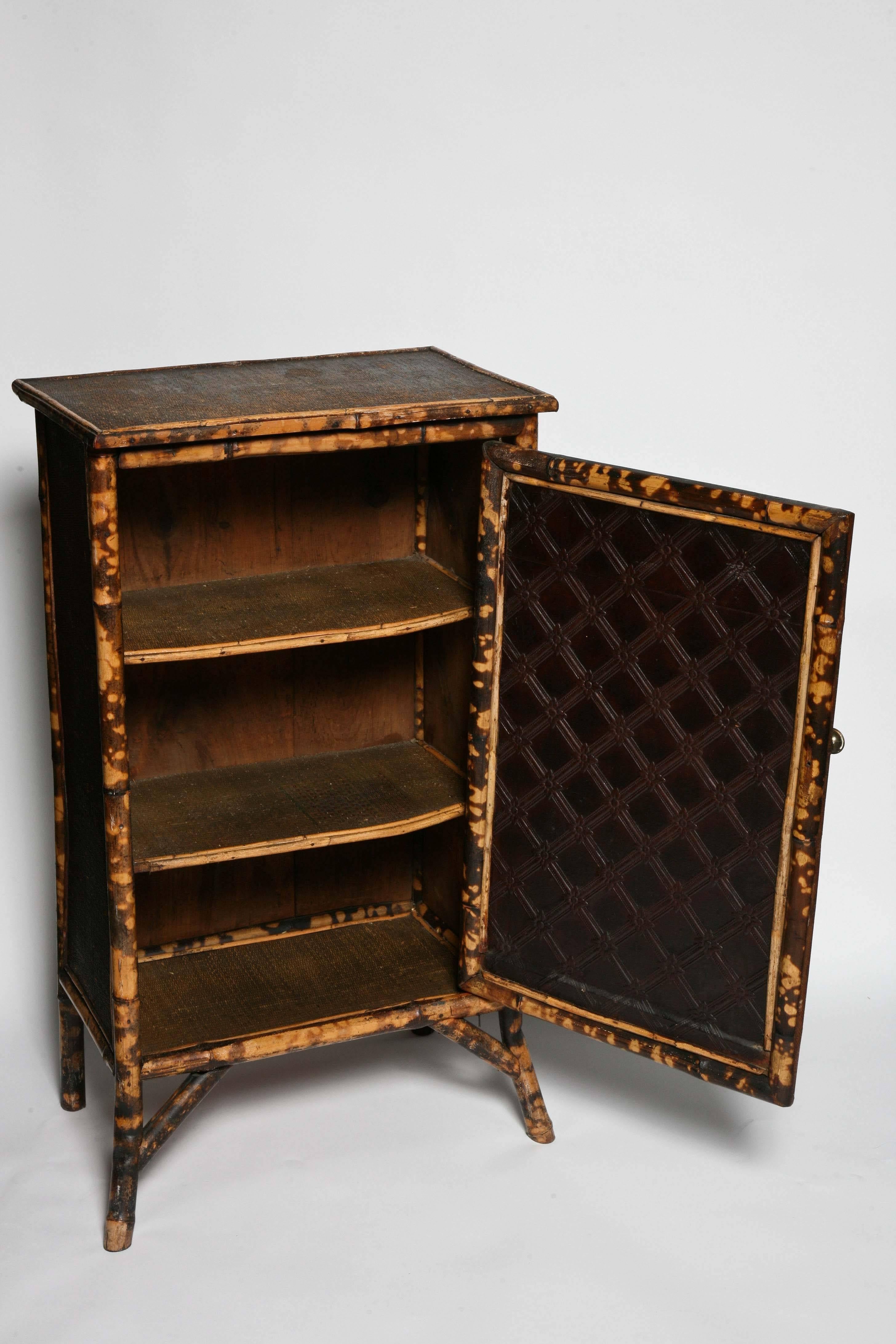 19th Century English Bamboo Bookcase/ Music Cabinet 1