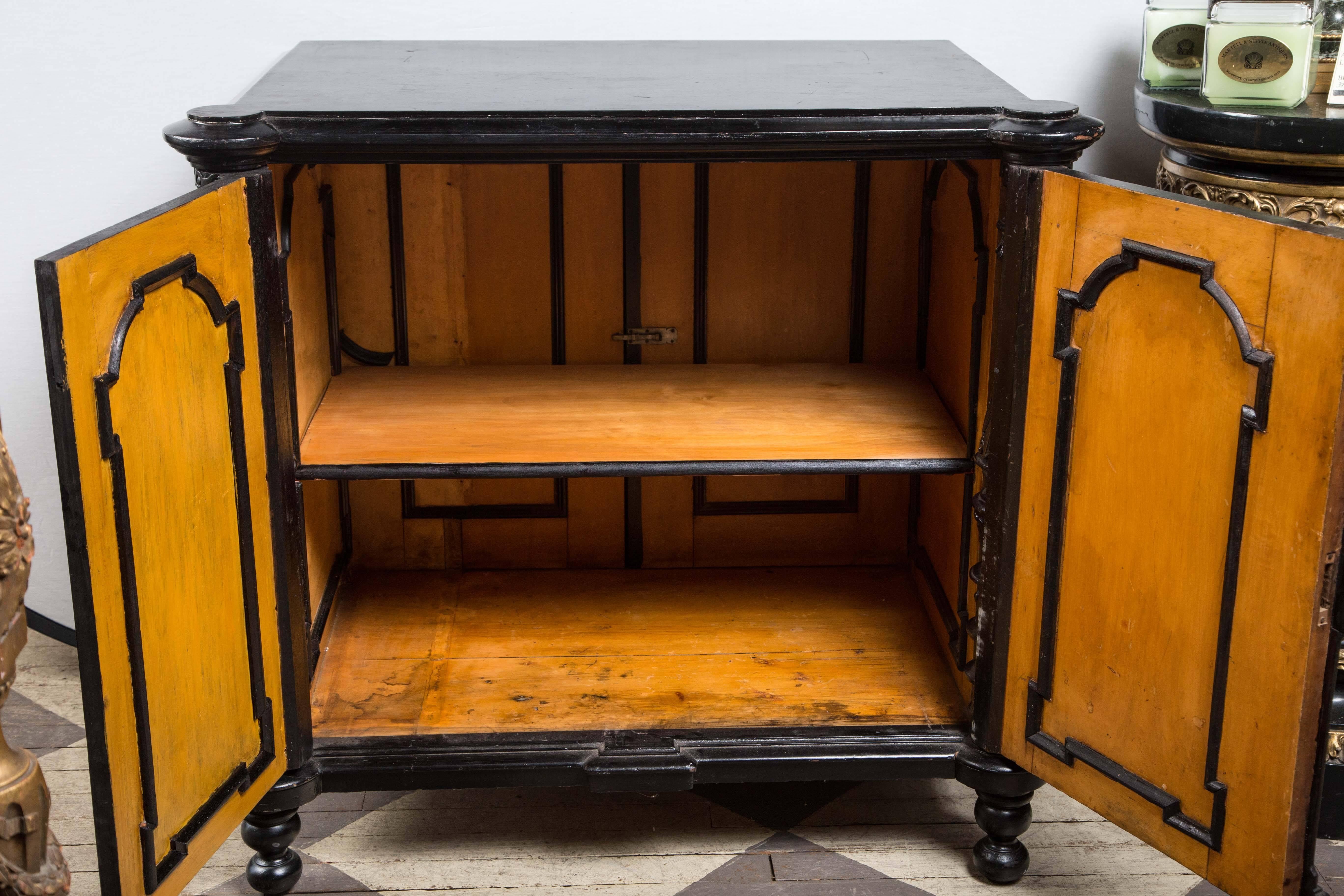 French Napolean III Ebonized Cabinet For Sale