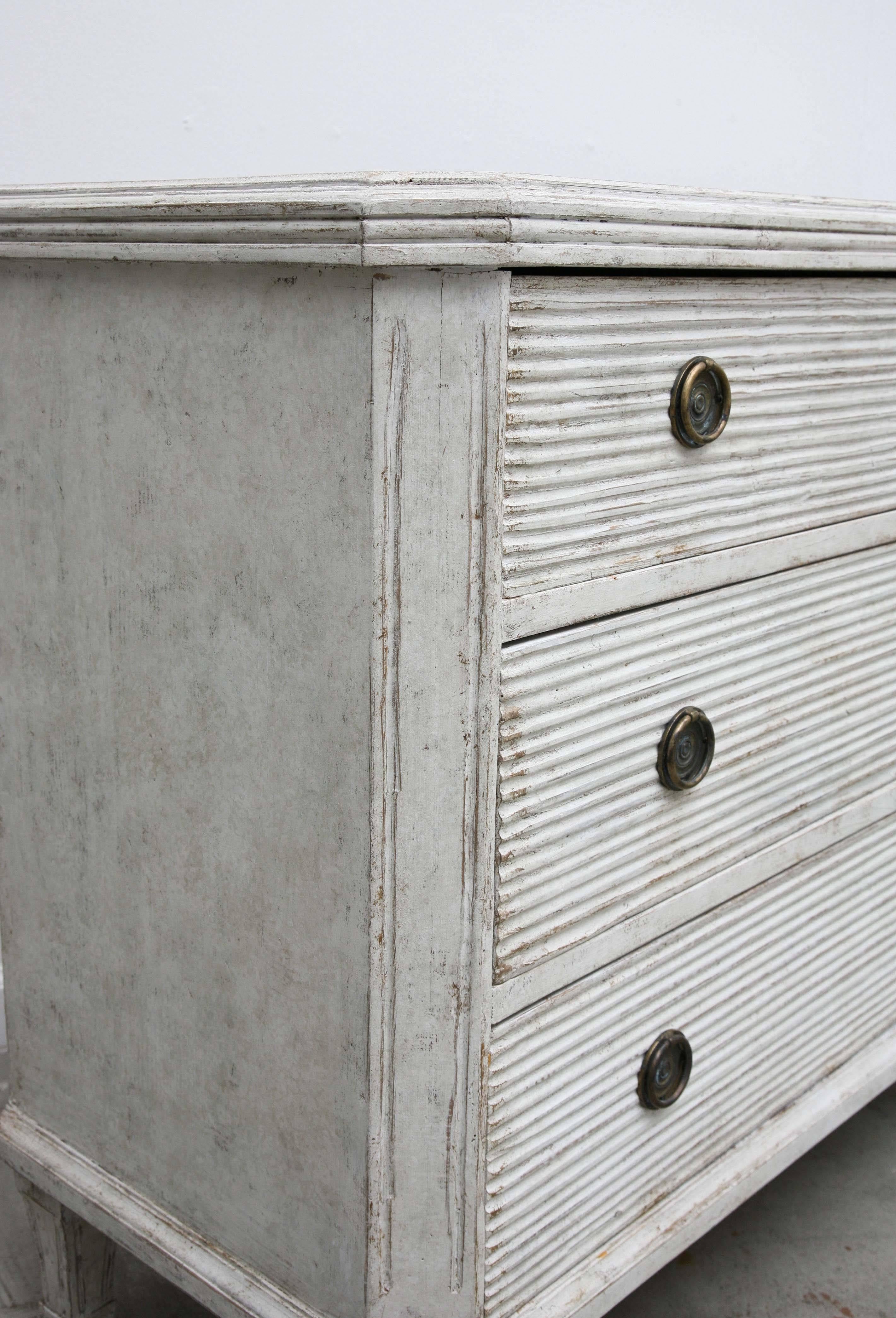 Pair of Antique Swedish Gustavian Large Painted Chests, Late 19th Century 1