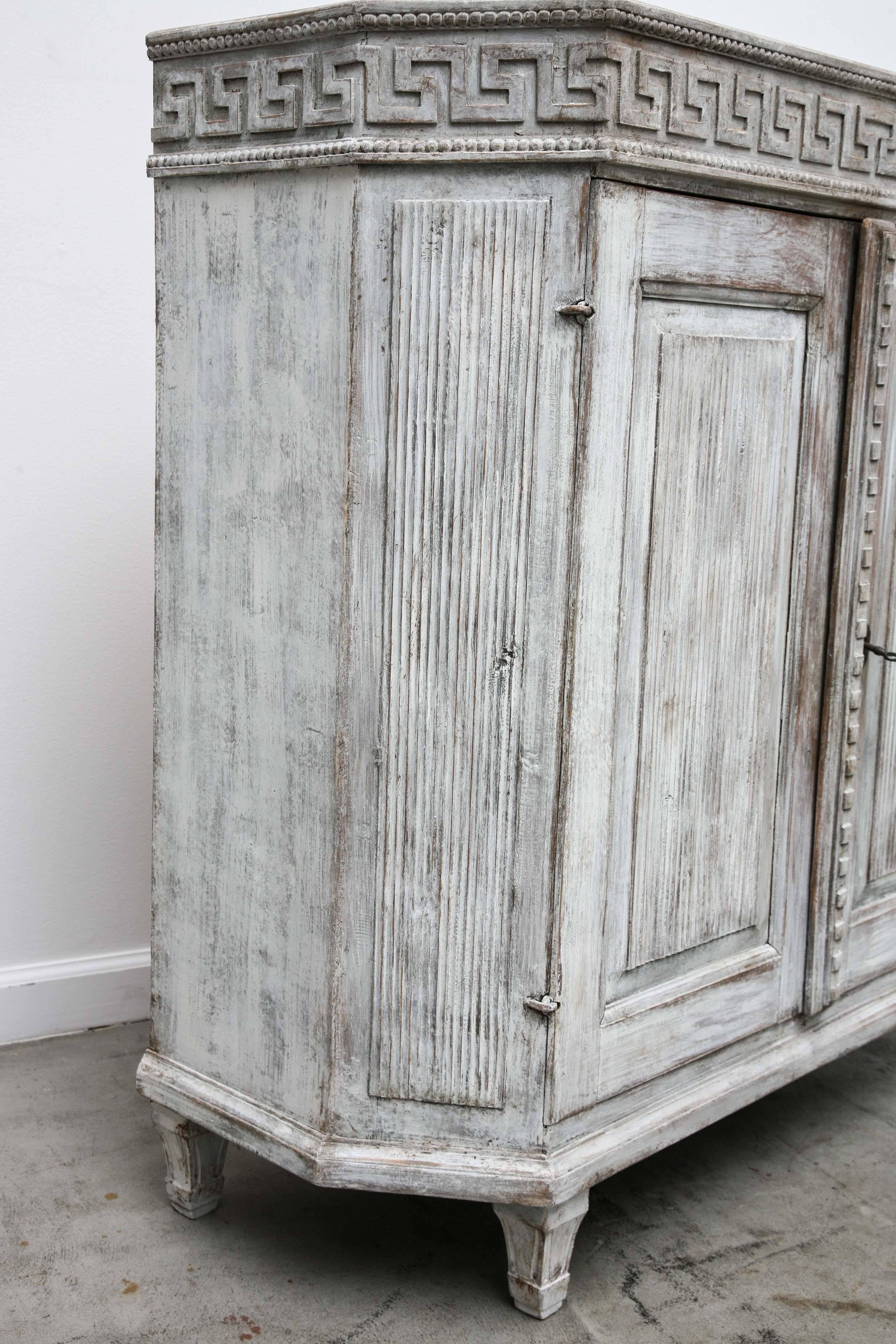 Antique Swedish Gustavian Painted Small Sideboard, Early 19th Century 1