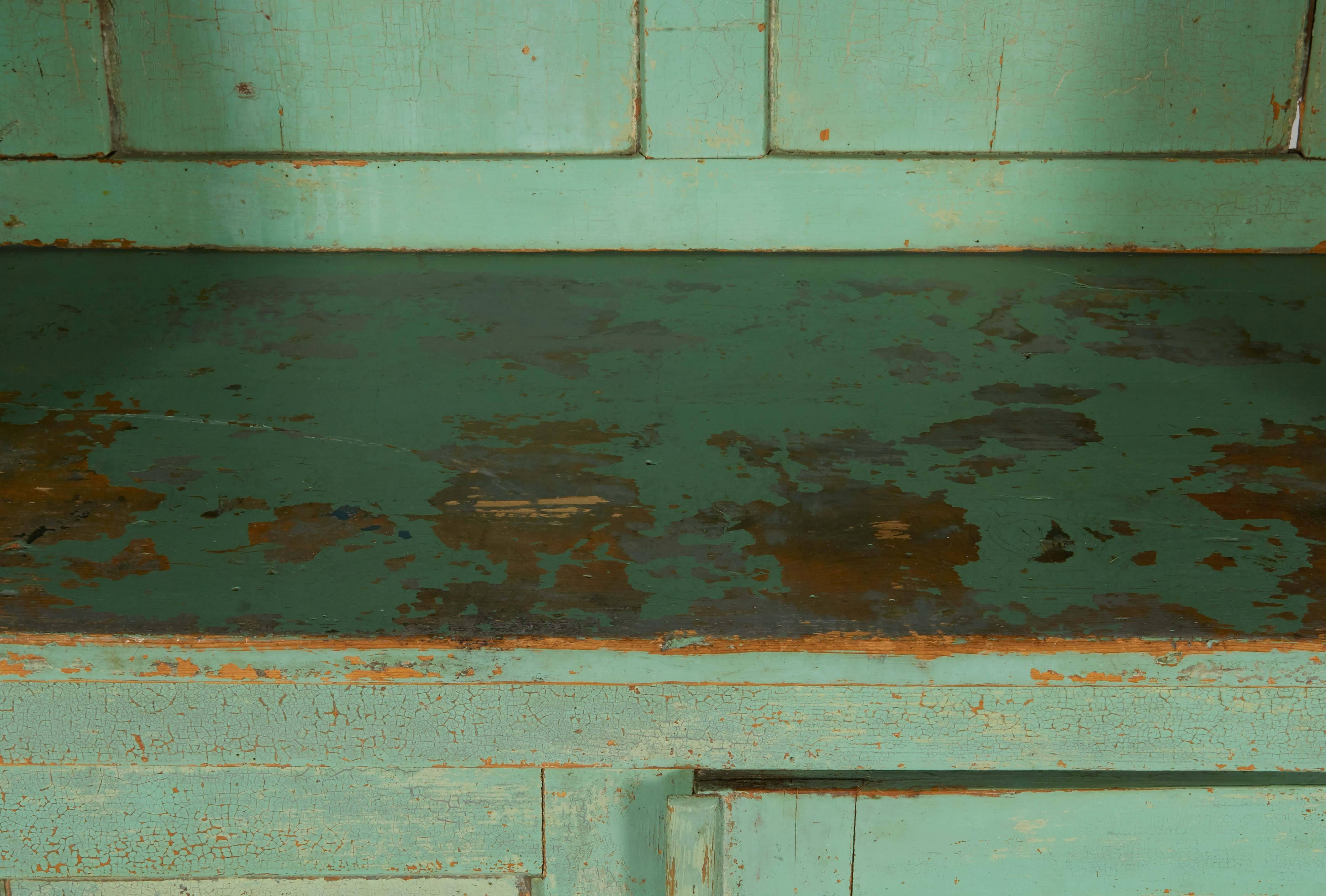 This distressed farm style cupboard has the perfect patina for any home. Lock is non functional and no key is included.

Not available for sale or to ship in the state of California.