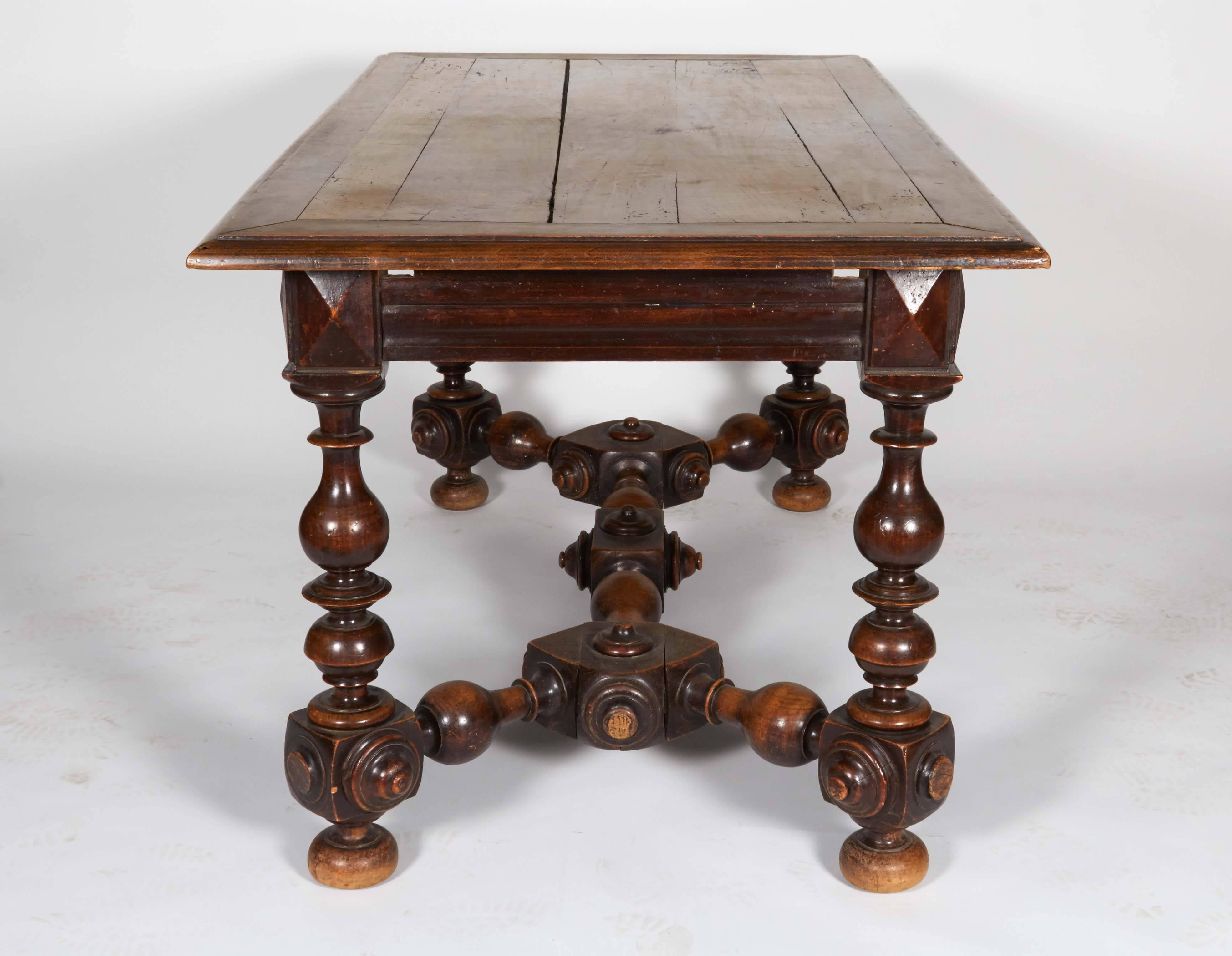 Wood Table with Ornate Legs 1