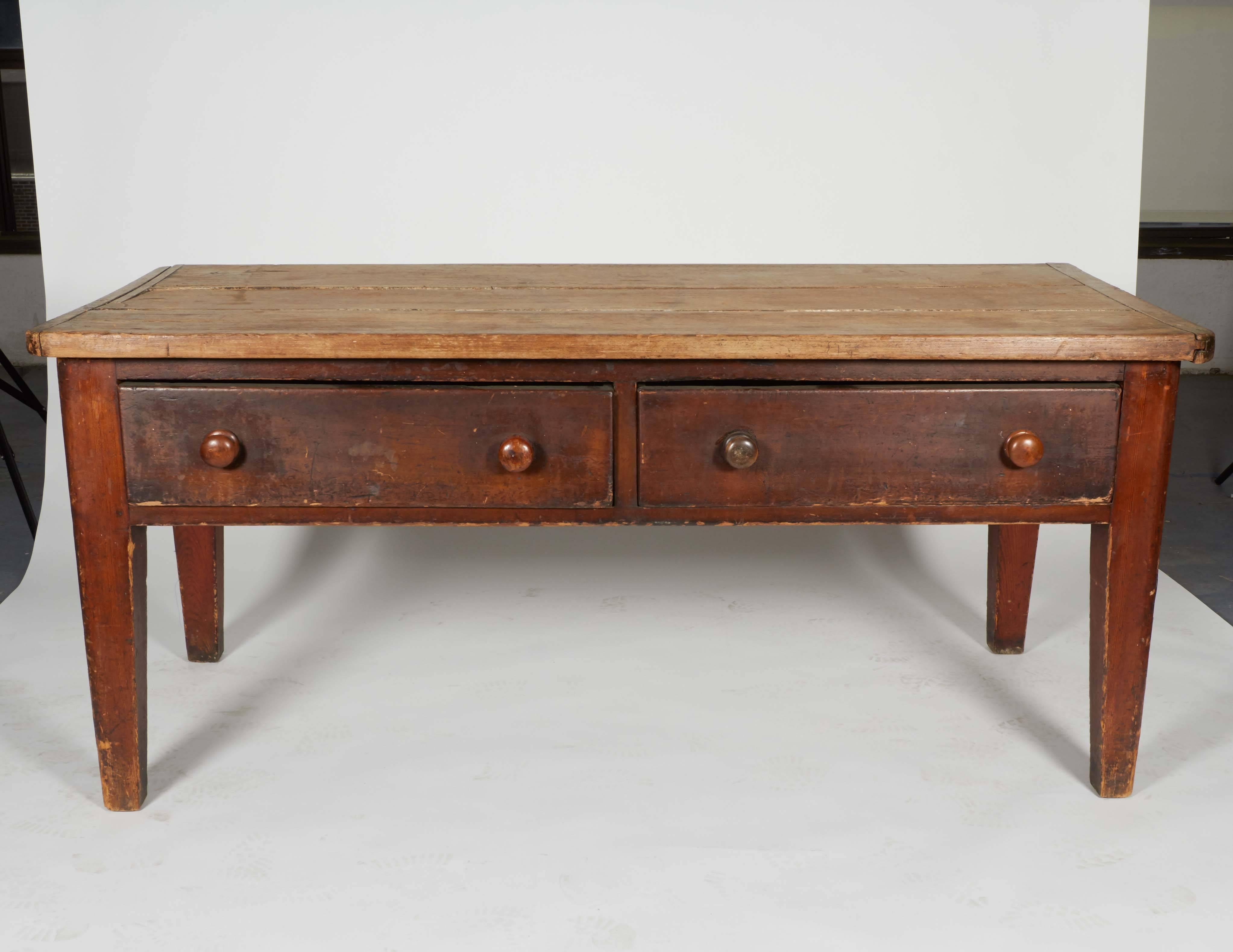 Unknown Early 20th Century Wood Farm Table For Sale