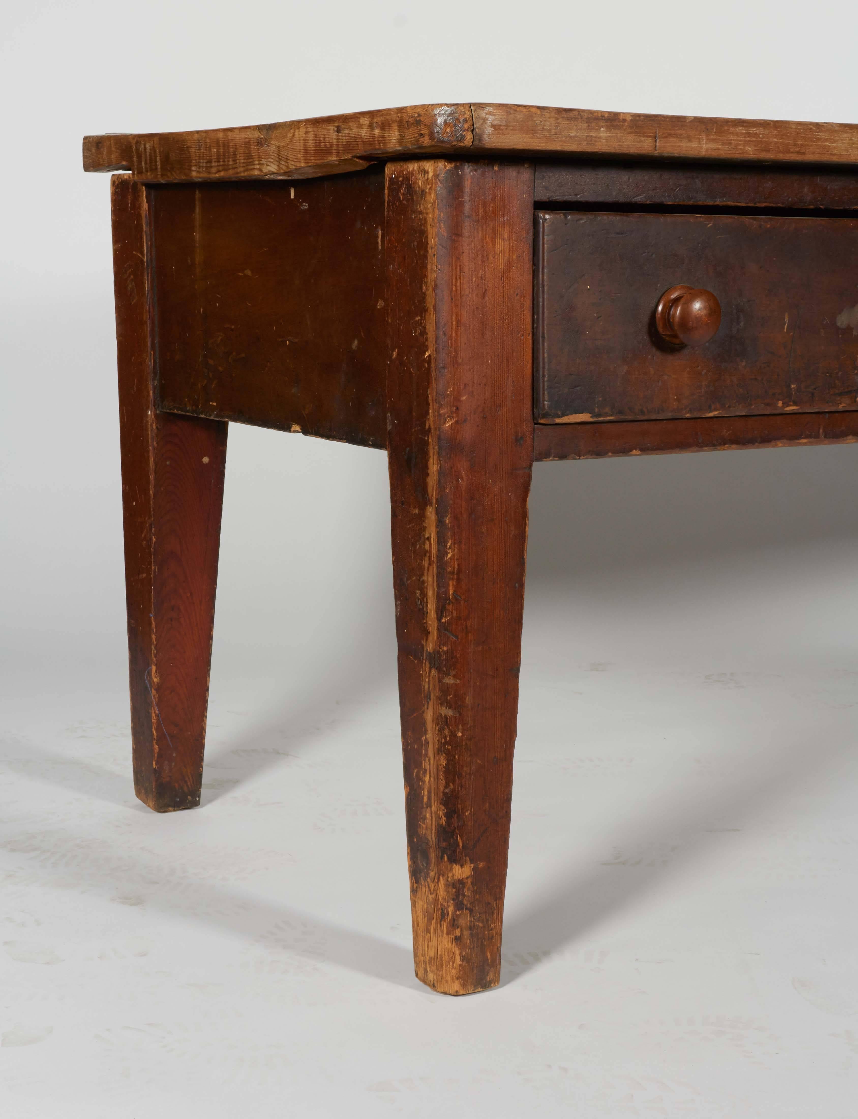 Early 20th Century Wood Farm Table For Sale 2
