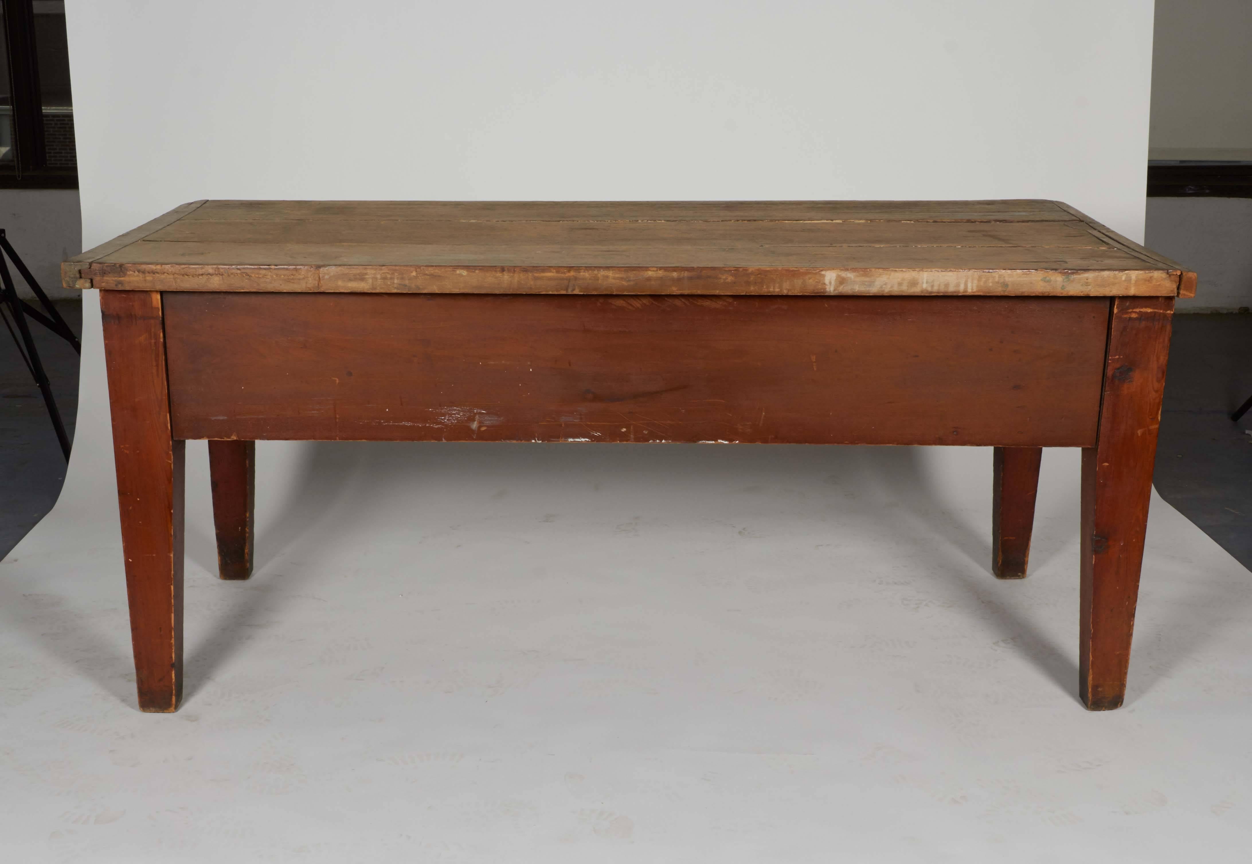 Early 20th Century Wood Farm Table For Sale 4