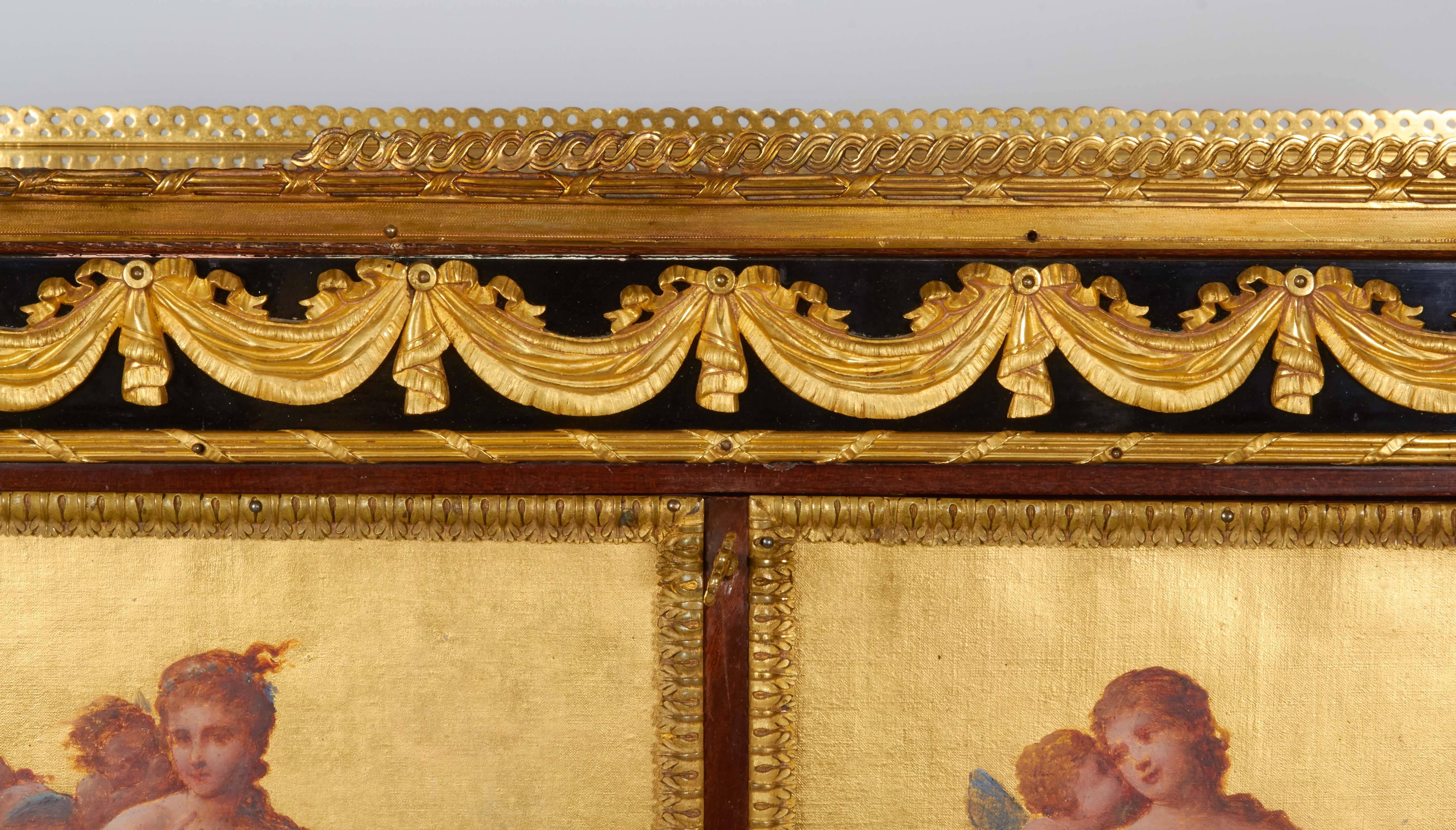 Exceptional French Ormolu-Mounted Mahogany Marquetry Secretaire a Abattant Desk 2