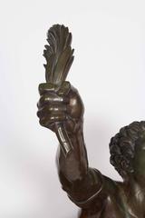 Sculpture monumentale française en bronze "Le Soldat Marathon" Grand Tour Barbedienne