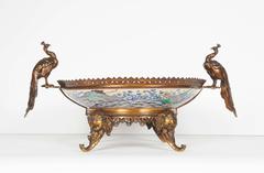 French Japonisme Bronze-Mounted Japanese Imari Porcelain Centerpiece Barbedienne