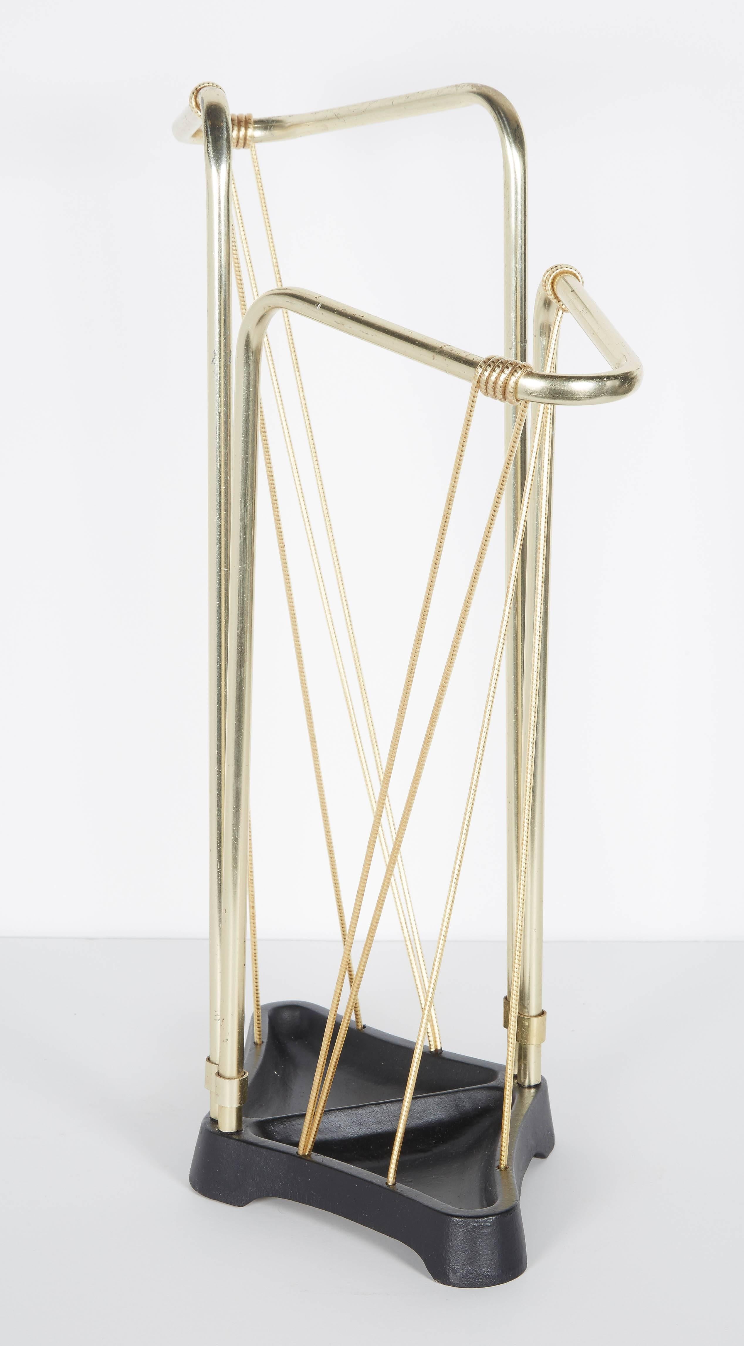 Enameled Austrian Mid-Century Modern Umbrella Stand with Asymmetrical Form