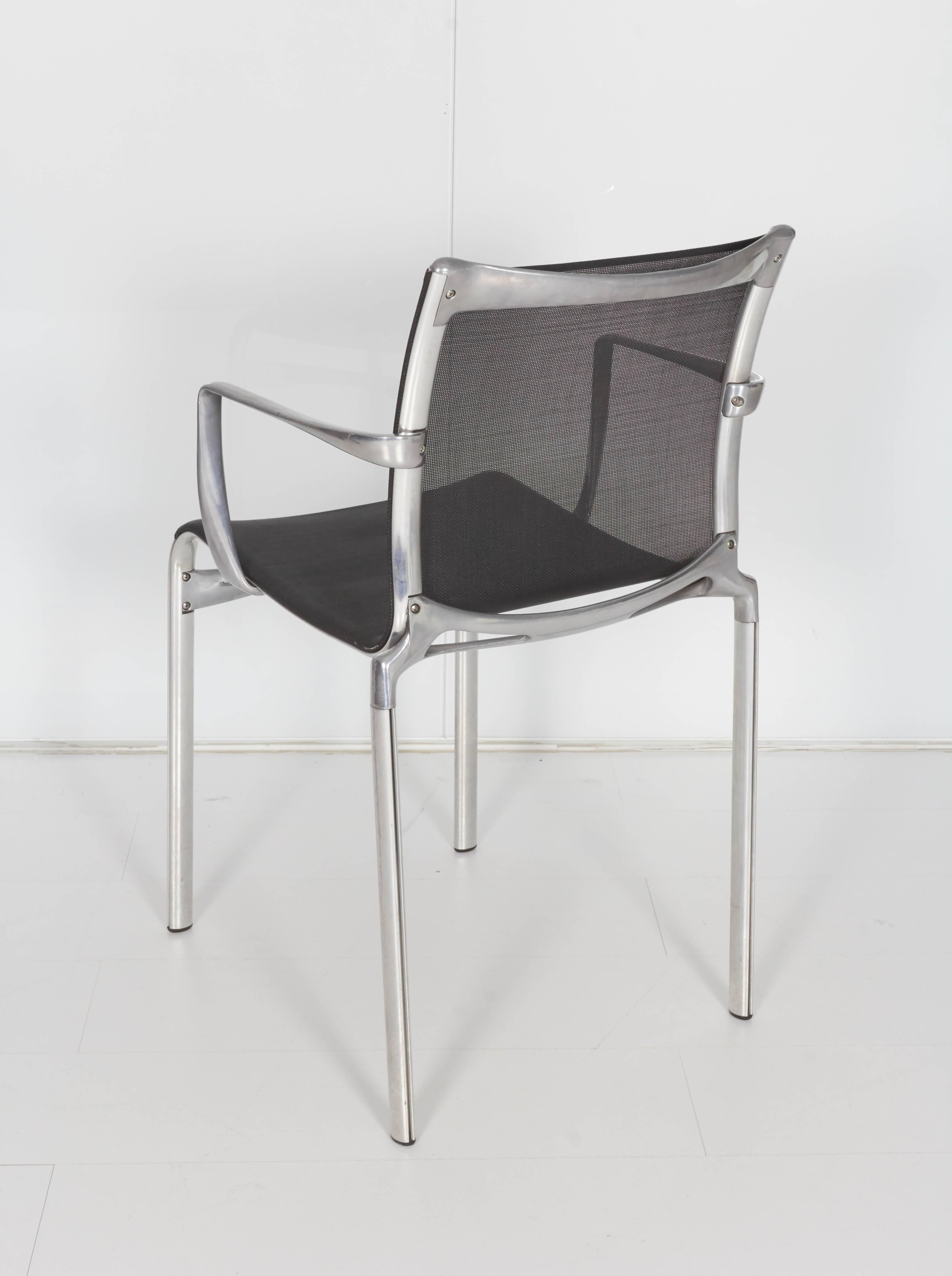 Steel Frame Arm and Side Chair In Good Condition For Sale In Miami, FL
